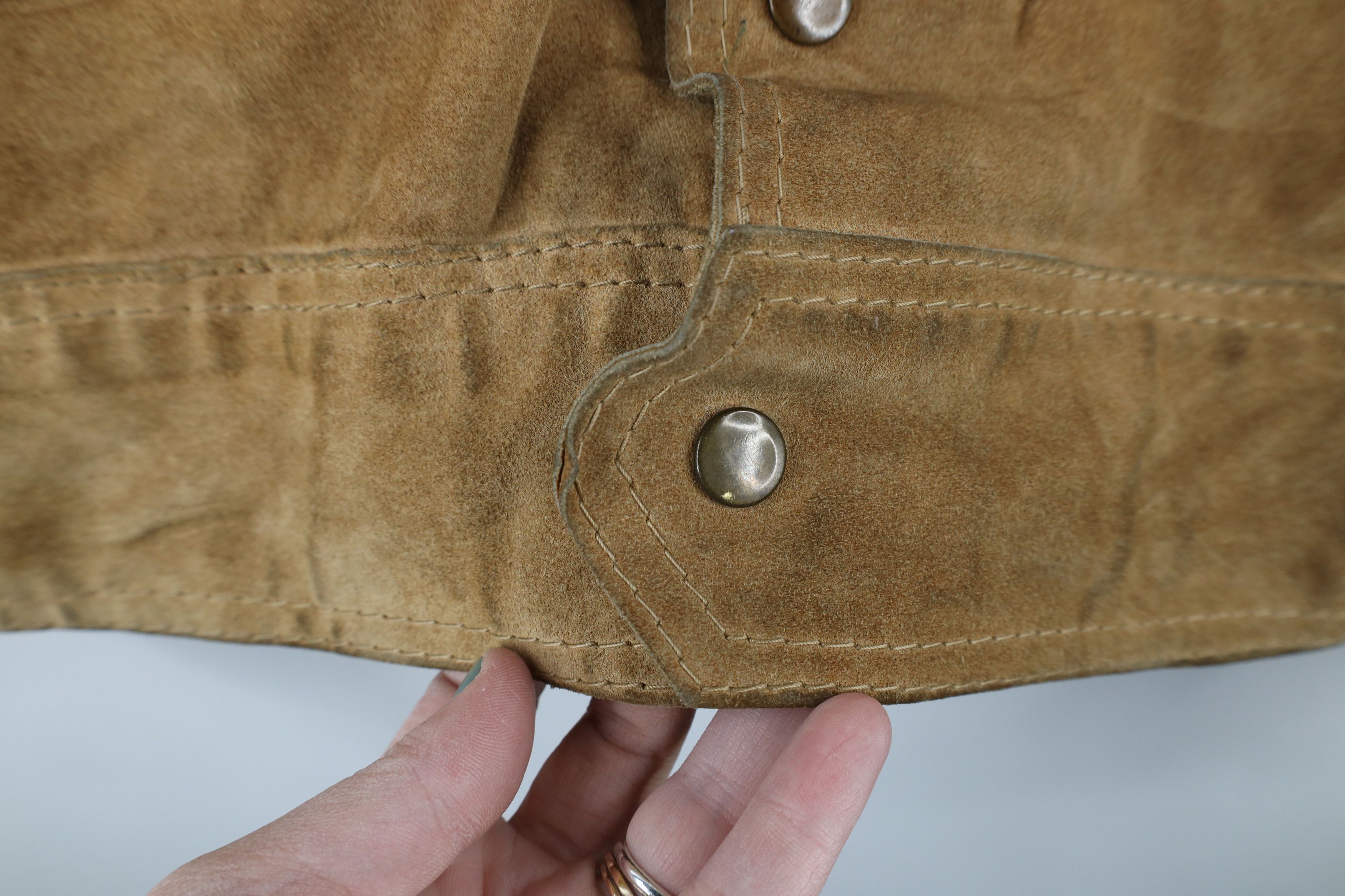 Vintage Vintage 60s 70s Streetwear Leather Safari Bomber Jacket Size US XL / EU 56 / 4 - 8 Thumbnail