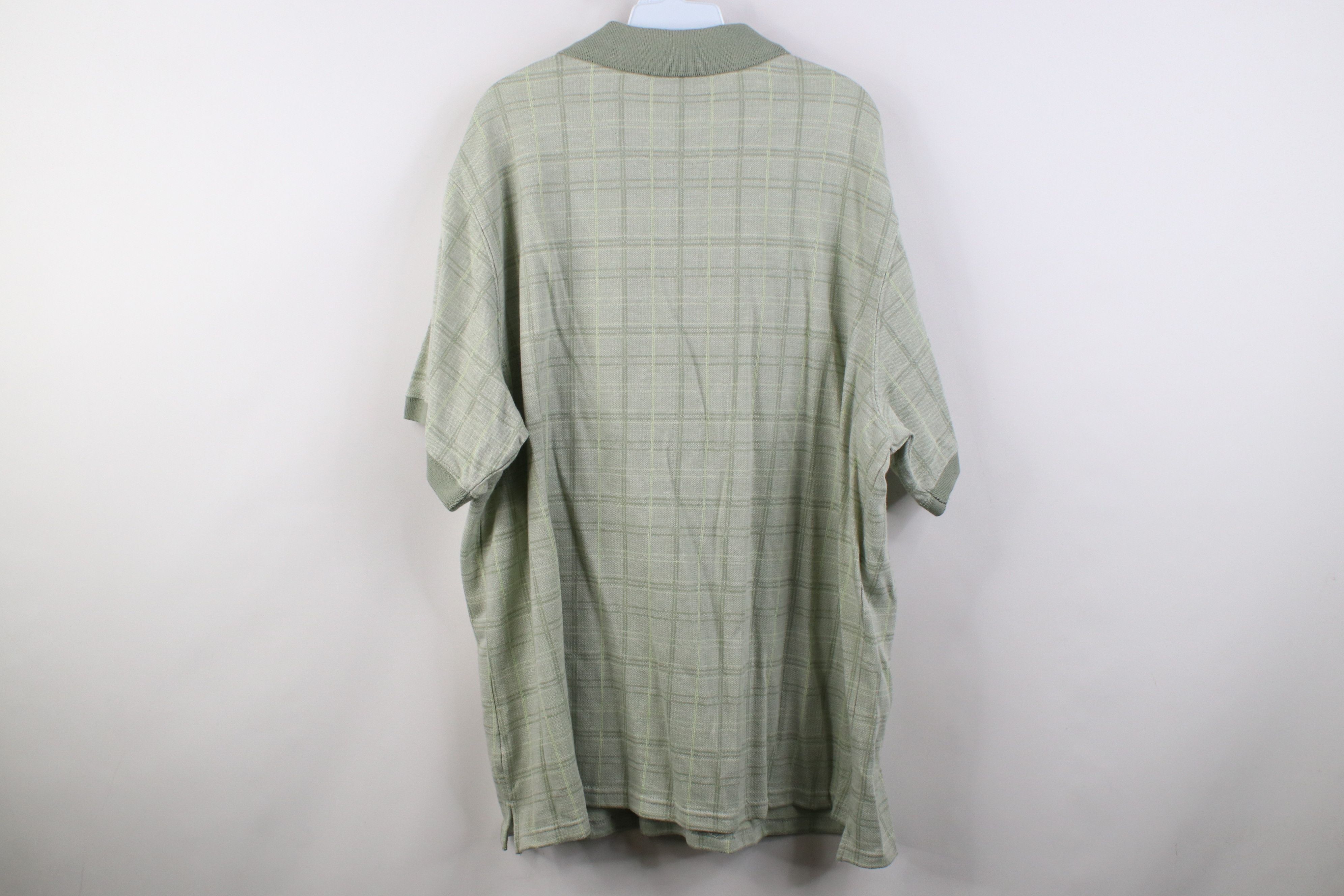 Vintage Vintage 90s Y2K Streetwear Plaid Knit Golf Polo Shirt Green Size US XXL / EU 58 / 5 - 8 Thumbnail