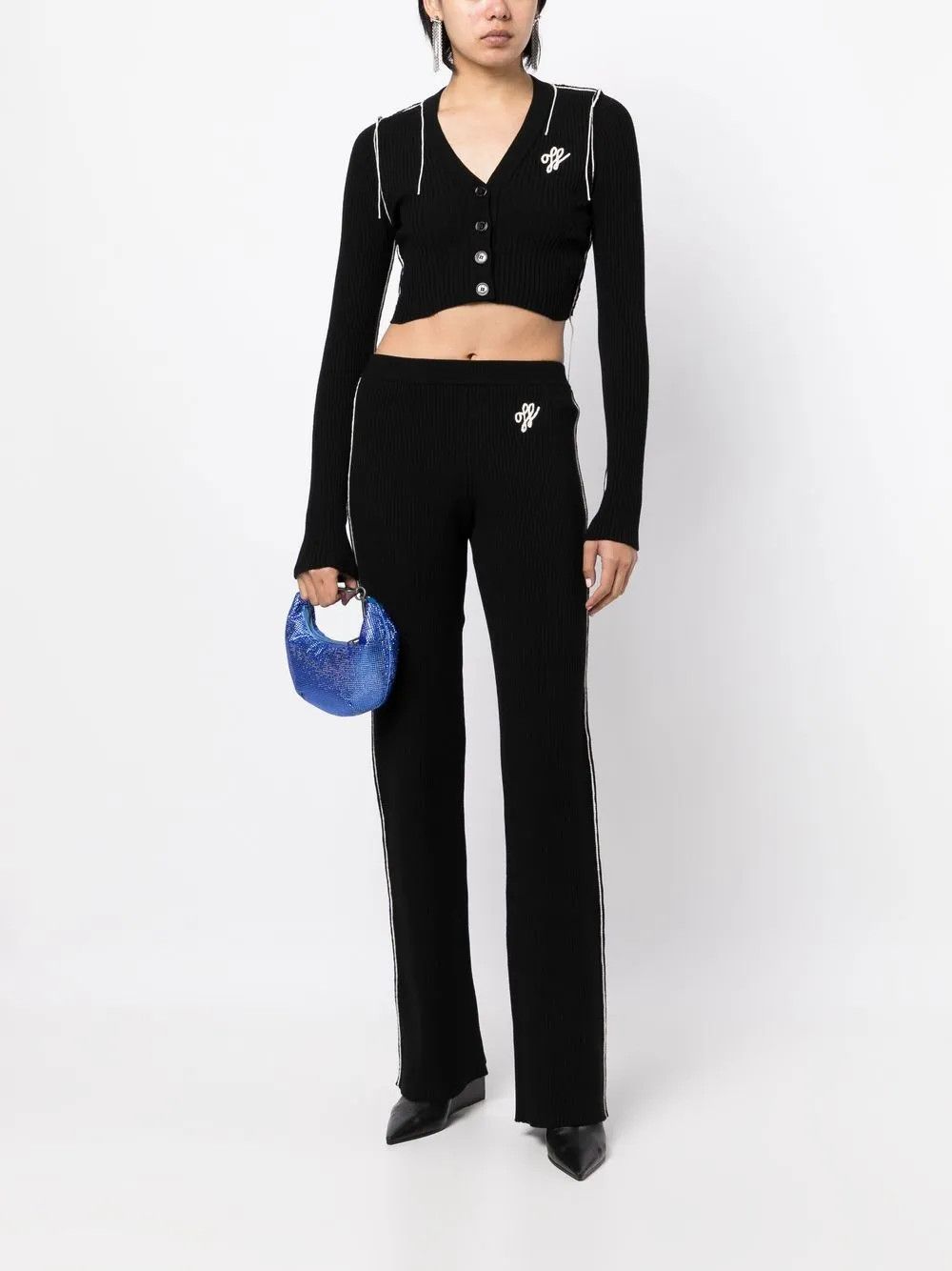 Off-White o1y1225 Sweatpant in Black/White Size 27" / US 4 / IT 40 - 7 Thumbnail