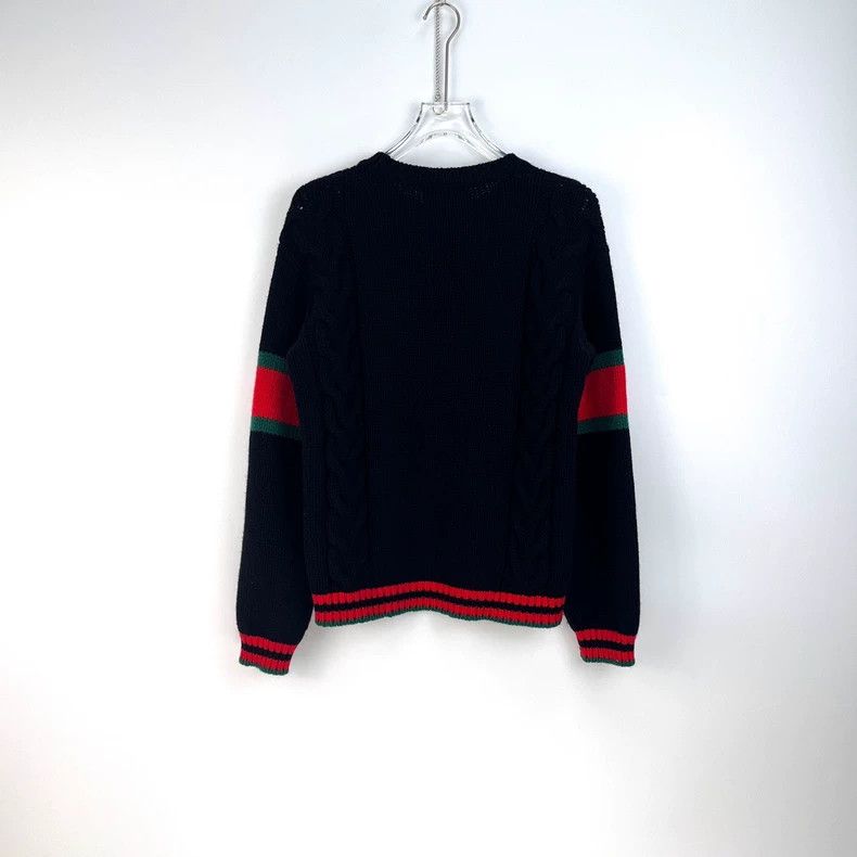Gucci Gucci Black classic red and green contrast wool sweater 250 Size US XS / EU 42 / 0 - 4 Thumbnail