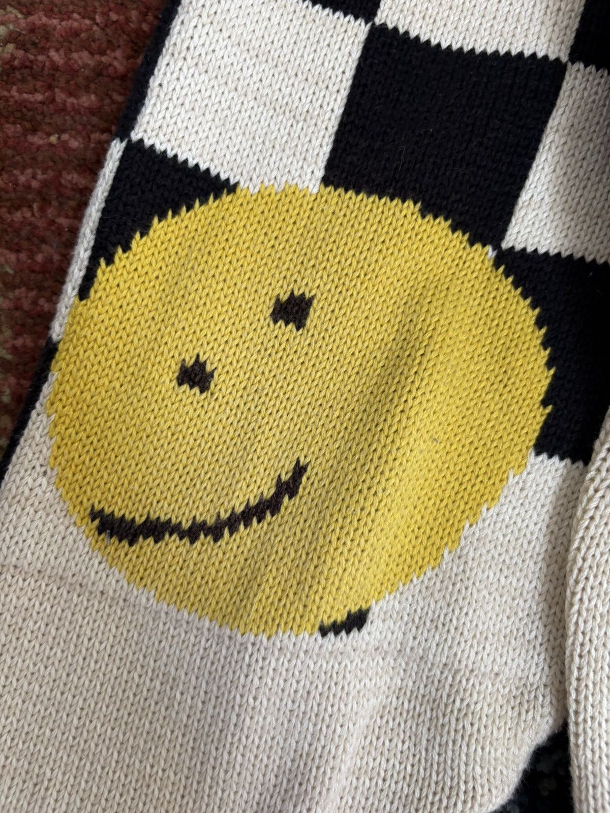 Kapital Kapital Checkered Smiley Face Elbow Sweater Size US S / EU 44-46 / 1 - 5 Thumbnail