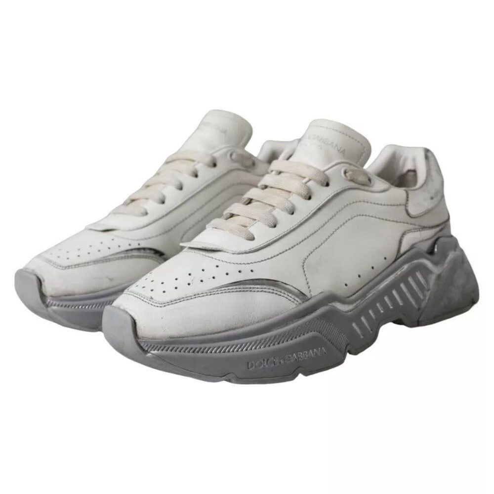 Dolce & Gabbana Dolce & Gabbana White Silver Daymaster Low Top Sneakers Shoe Size US 9 / EU 42 - 5 Thumbnail