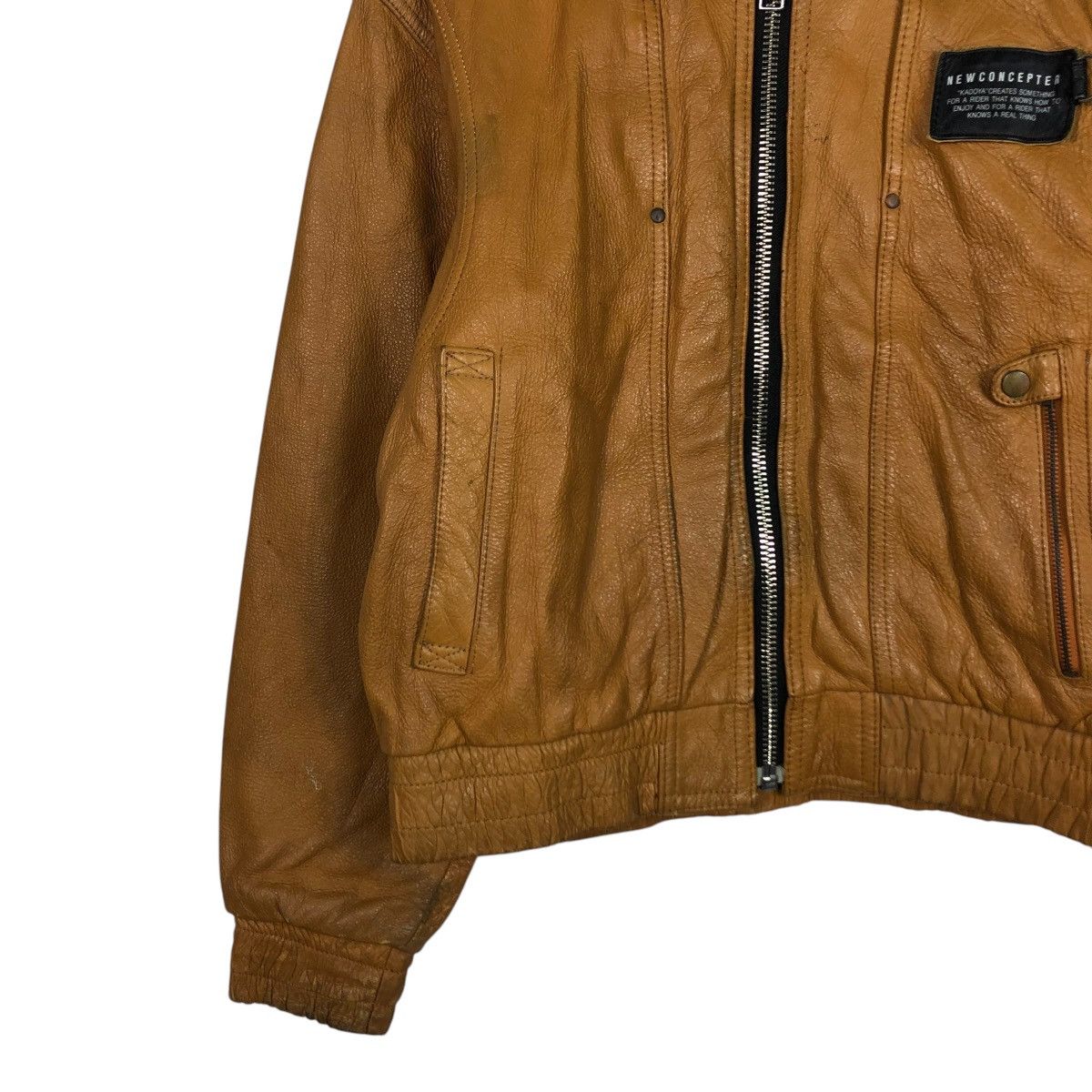 Kadoya 🔥VINTAGE LEATHER JACKET NEW CONCEPTOR KADOYA RACING MOTOR Size US L / EU 52-54 / 3 - 5 Thumbnail