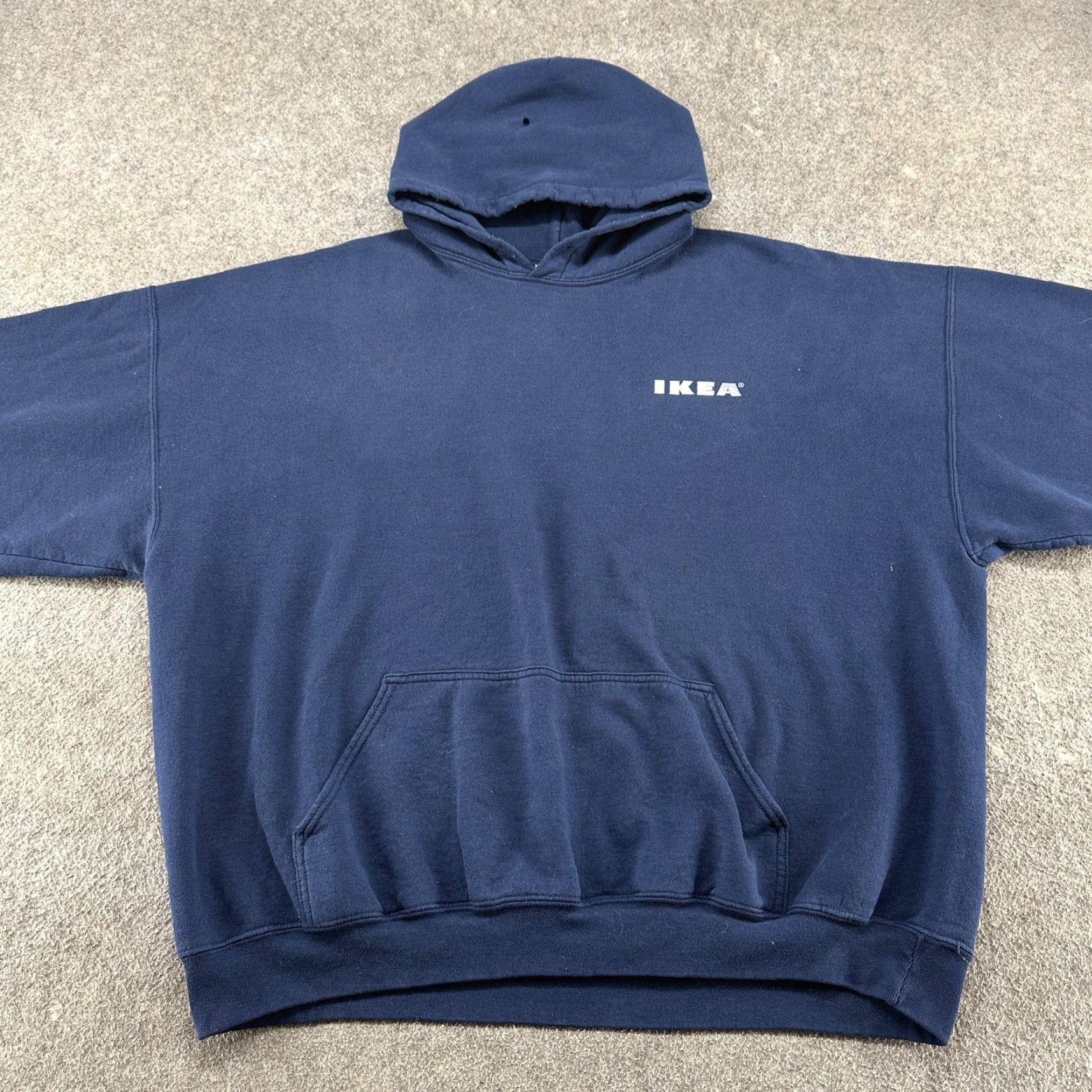 Ikea Ikea Hoodie Mens 3XL Blue Navy Pullover Sweatshirt Fleece Cotton Distressed Logo Hoodie Mens 3XL Blue Navy Pullover Sweatshirt Fleece Cotton IKEA Size US XXL / EU 58 / 5 - 3 Thumbnail