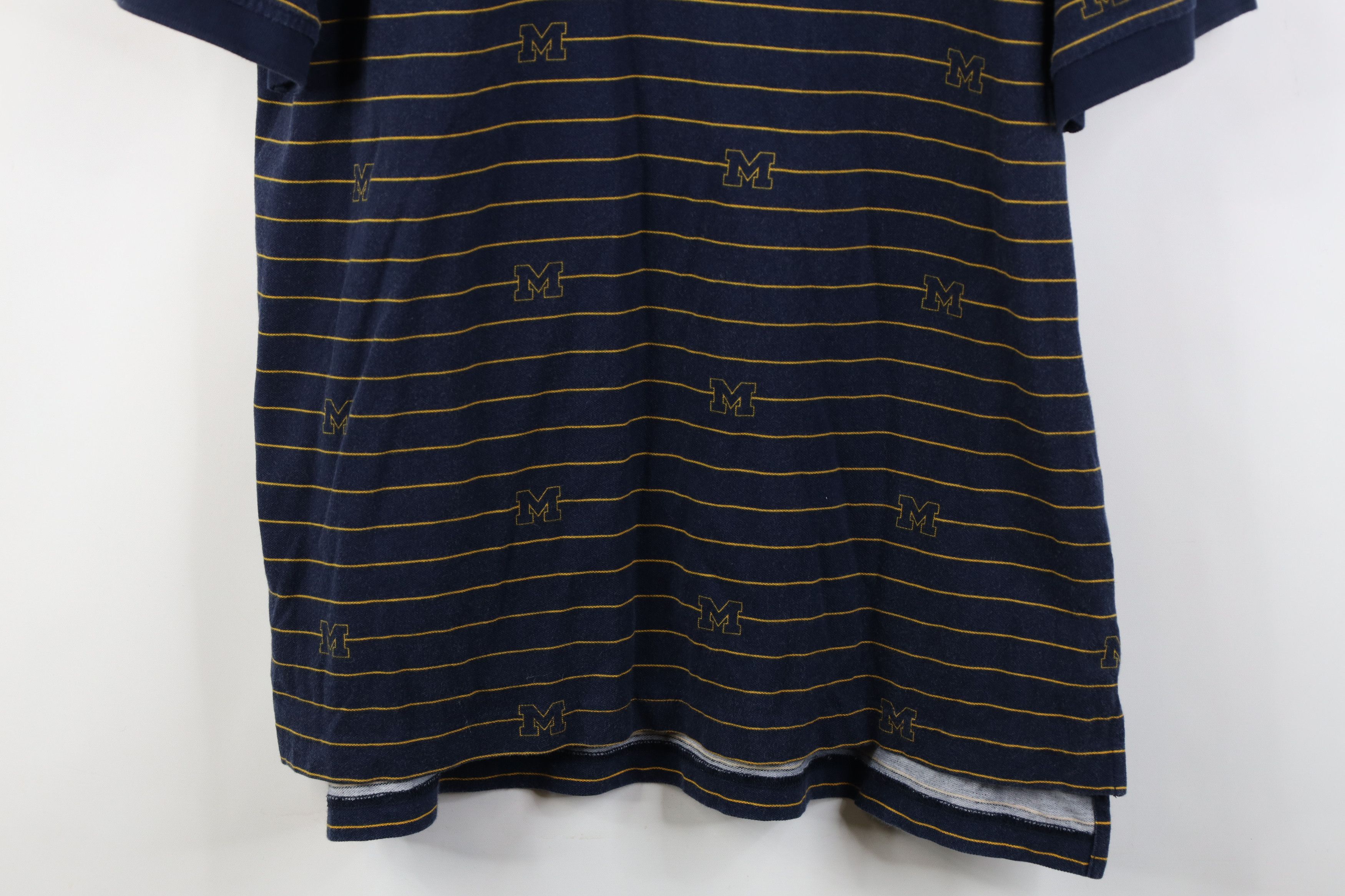 Vintage Vintage 90s Block M University of Michigan Golf Polo Shirt Size US XL / EU 56 / 4 - 3 Thumbnail