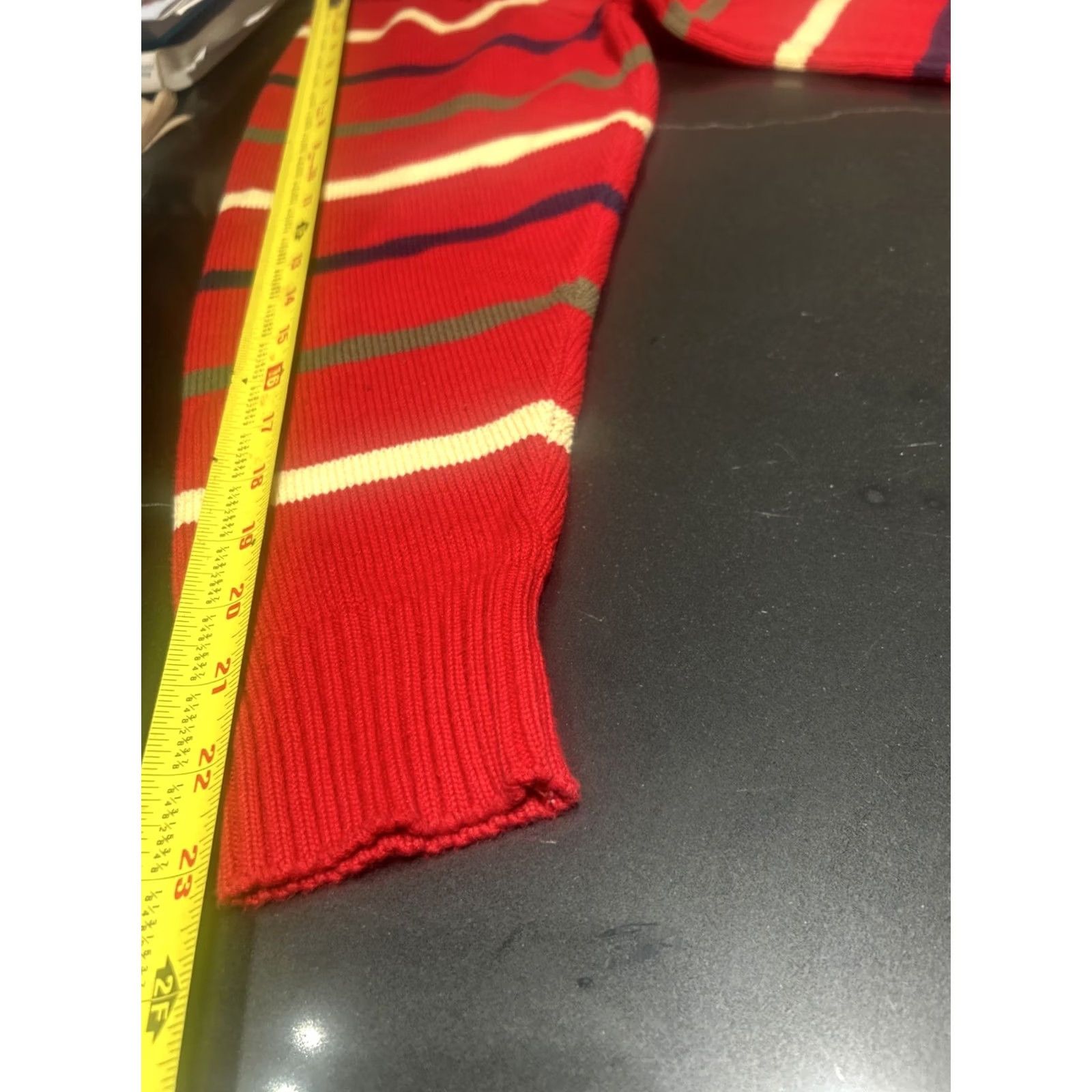 Paul & Shark VINTAGE Paul & Shark Red Striped Knit Sweater Size M Men Pullover 1/4 Zip Logo Classic Knitwear Size US M / EU 48-50 / 2 - 7 Thumbnail