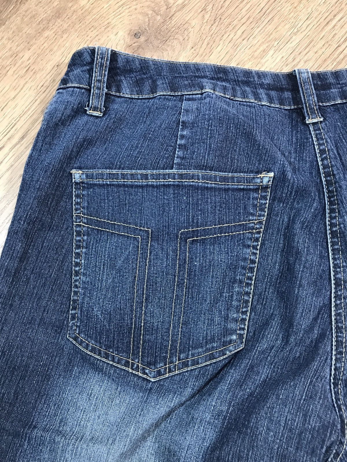 Japanese Brand Vintage Distressed Flared Jeans Size 34" / US 12 / IT 48 - 11 Thumbnail