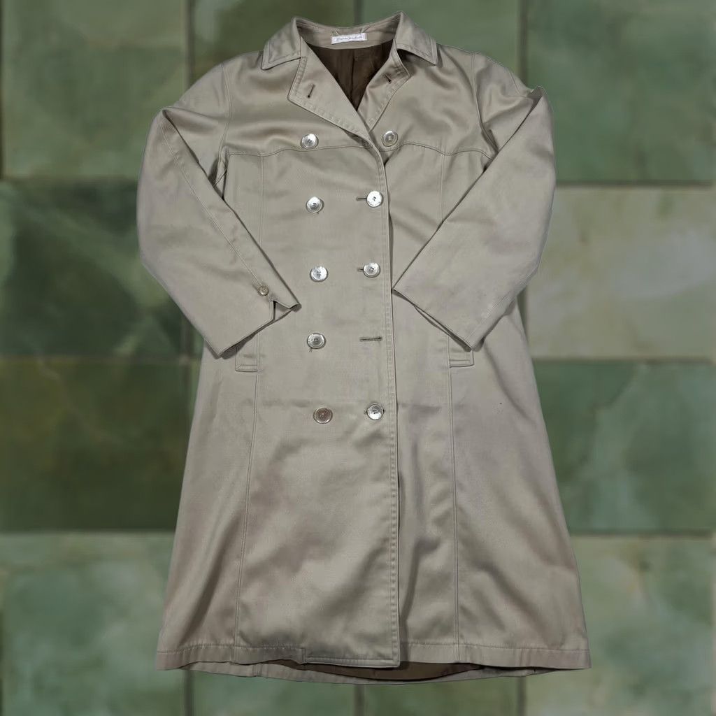 Doublet VINTAGE Misty Harbor Trench Coat Womens 14 Double Breasted Daiswain Twill 60s Size XL / US 12-14 / IT 48-50 - 1 Thumbnail