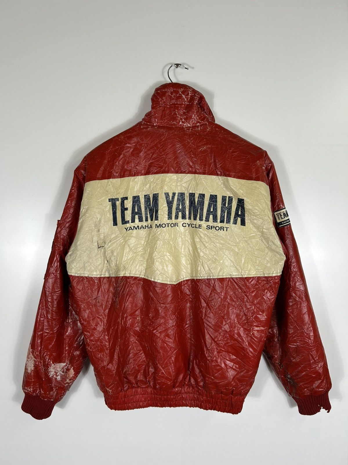 Vintage × Yamaha ⚡️Vintage Team Yamaha Motorsport Distressed Bomber Jacket Size US M / EU 48-50 / 2 - 15 Thumbnail
