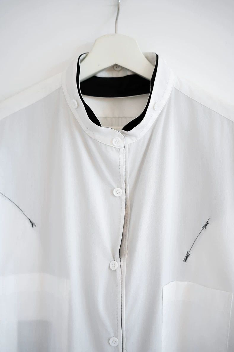 Yohji Yamamoto Yohji Yamamoto 23aw black and white panel reversible shirt Size US XL / EU 56 / 4 - 7 Thumbnail