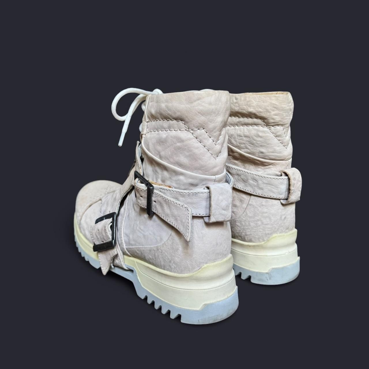 Diesel diesel men's D klosure cream leather lace up combat boots Size US 9 / EU 42 - 5 Thumbnail