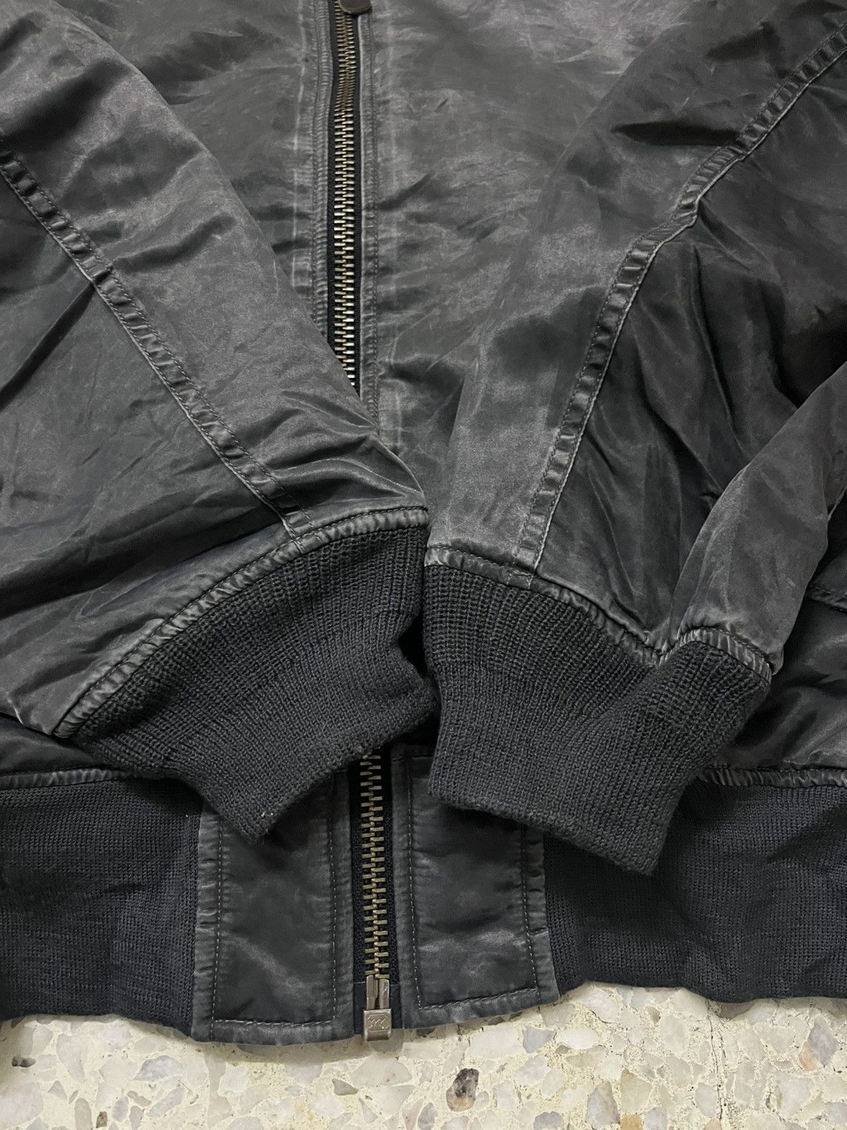 Japanese Brand Vintage Machope Japan MA-1 Bomber- Beautiful Sun-Faded Black Size US L / EU 52-54 / 3 - 9 Thumbnail