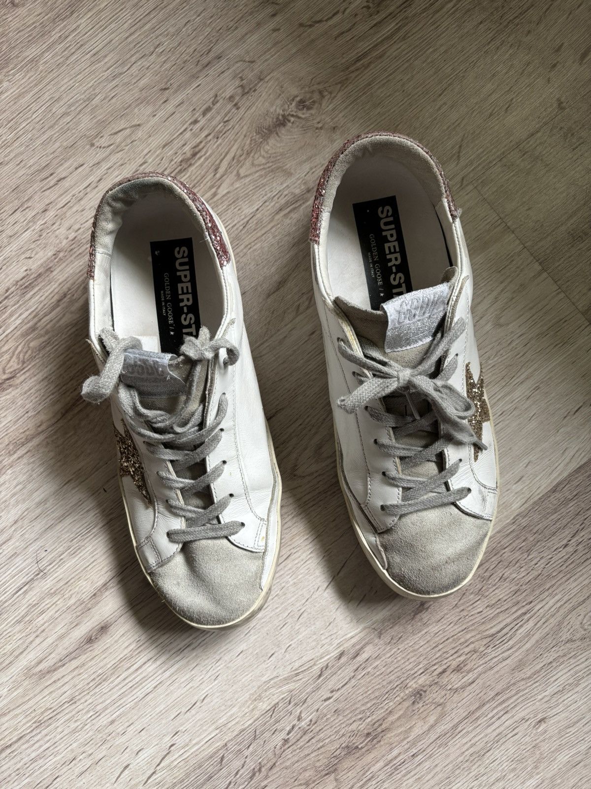Golden Goose Golden Goose Super-star with Glitter Star EU41 US10 UK8 Size US 10 / IT 40 - 5 Thumbnail