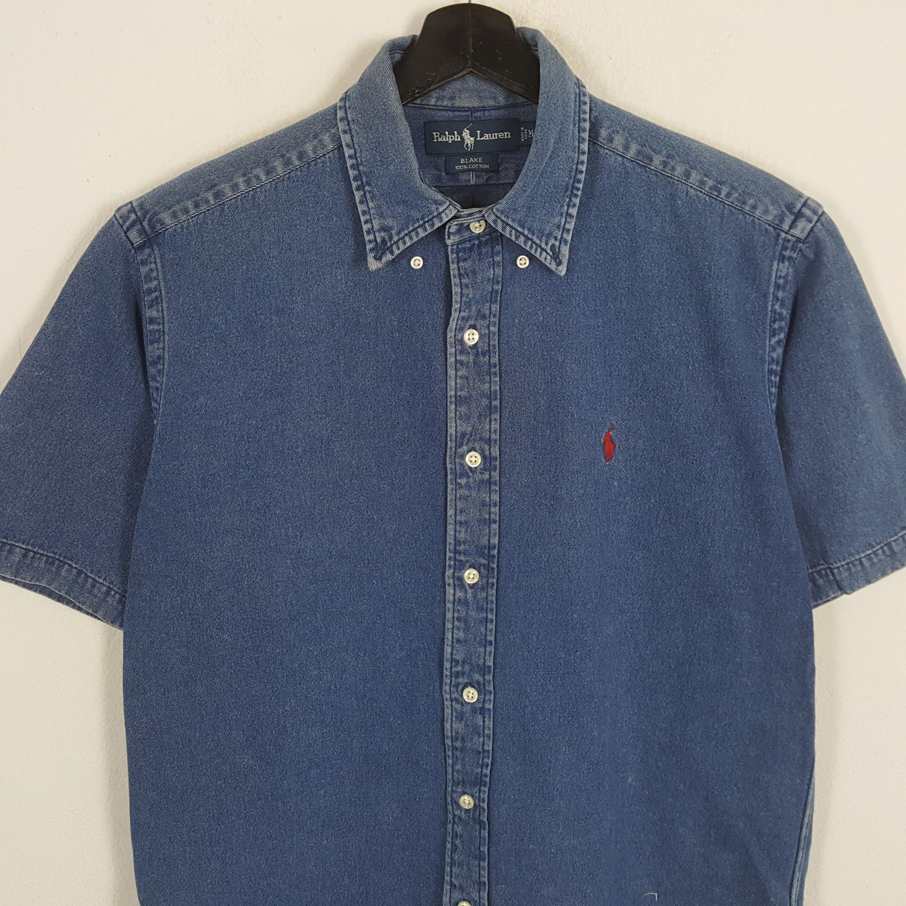 Ralph Lauren × Vintage RALPH LAUREN Small Logo Design Fashion Style Denim Shirt Size US M / EU 48-50 / 2 - 2 Thumbnail