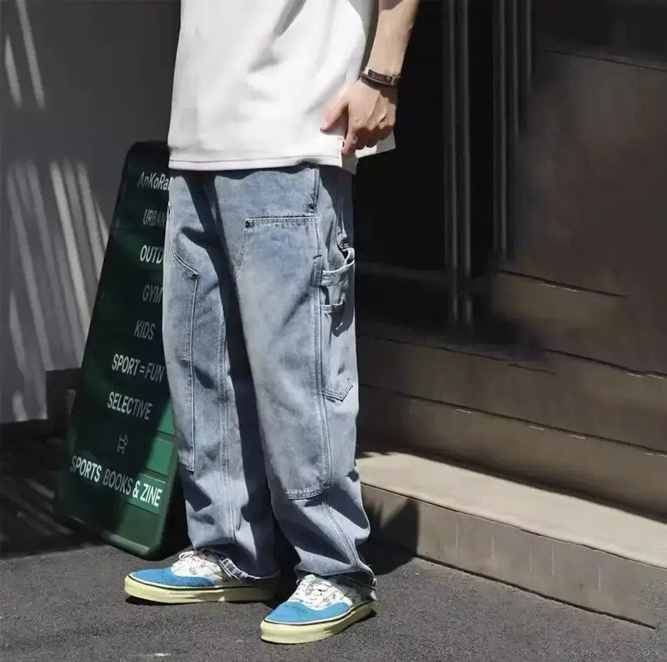Japanese Brand Baggy Streetwear Jeans Men Cargo Harem Trousers Size US 34 / EU 50 - 4 Thumbnail