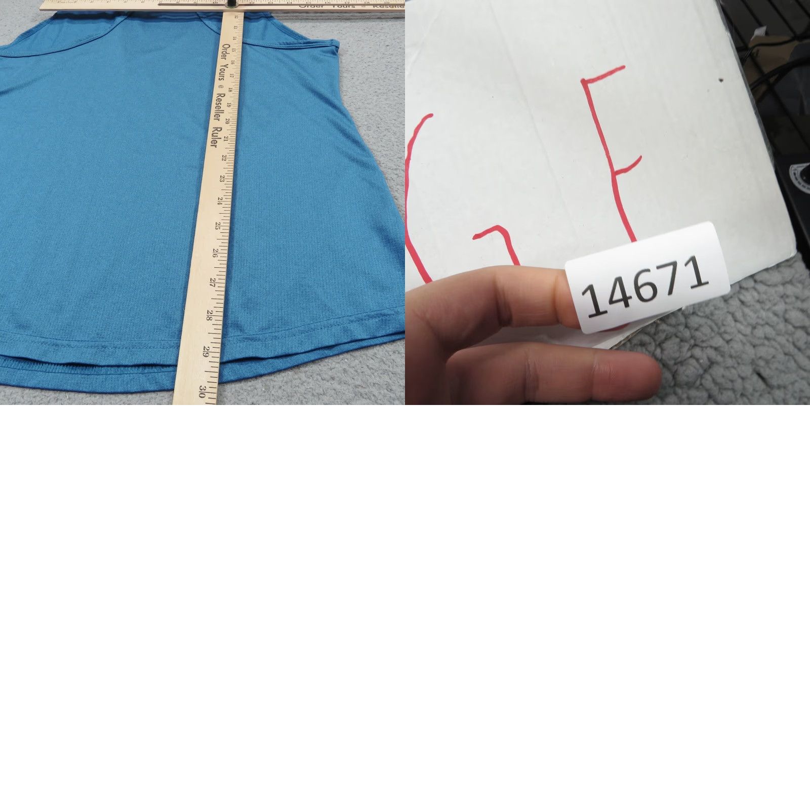 Vintage Barbell Apparel Shirt Womens XL Blue Tank Top Sleeveless Tee Performance Workout Size XL / US 12-14 / IT 48-50 - 8 Thumbnail