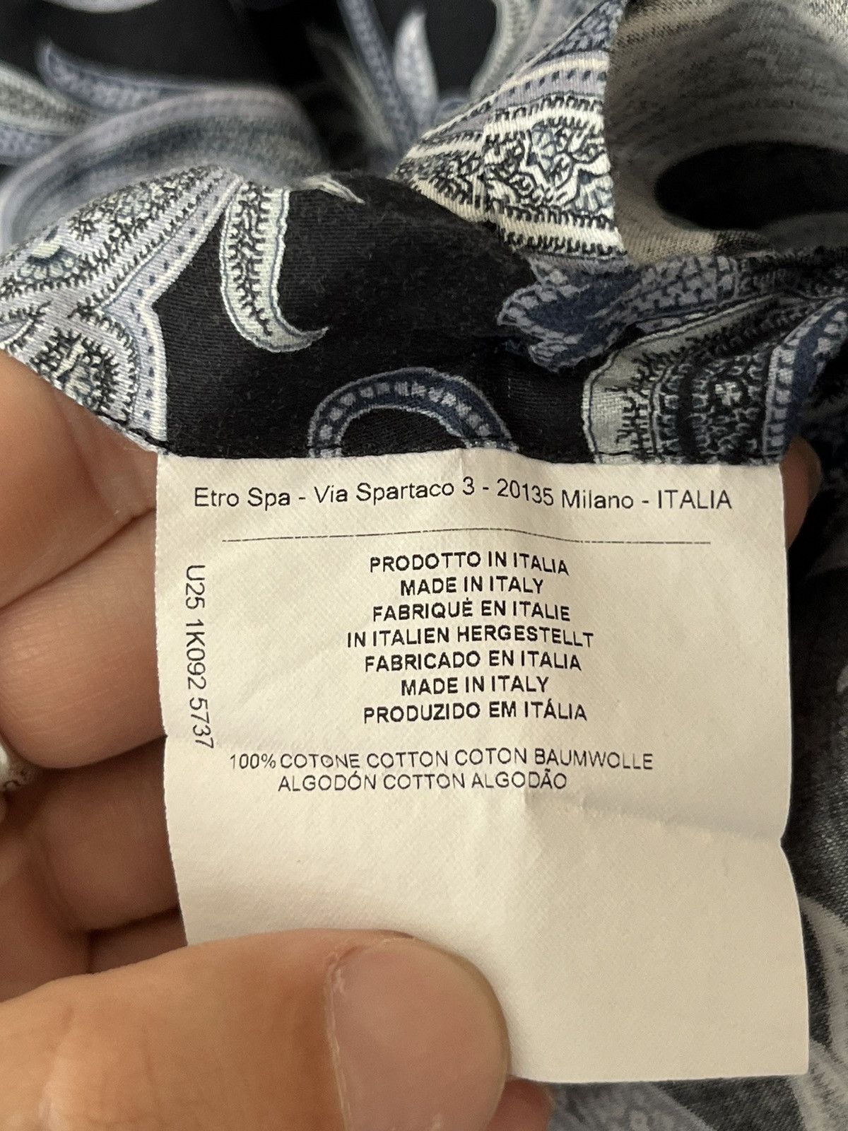 Etro Vintage Etro Shirt Flower Paisley Blue 41 size Longsleeve Size US L / EU 52-54 / 3 - 7 Thumbnail