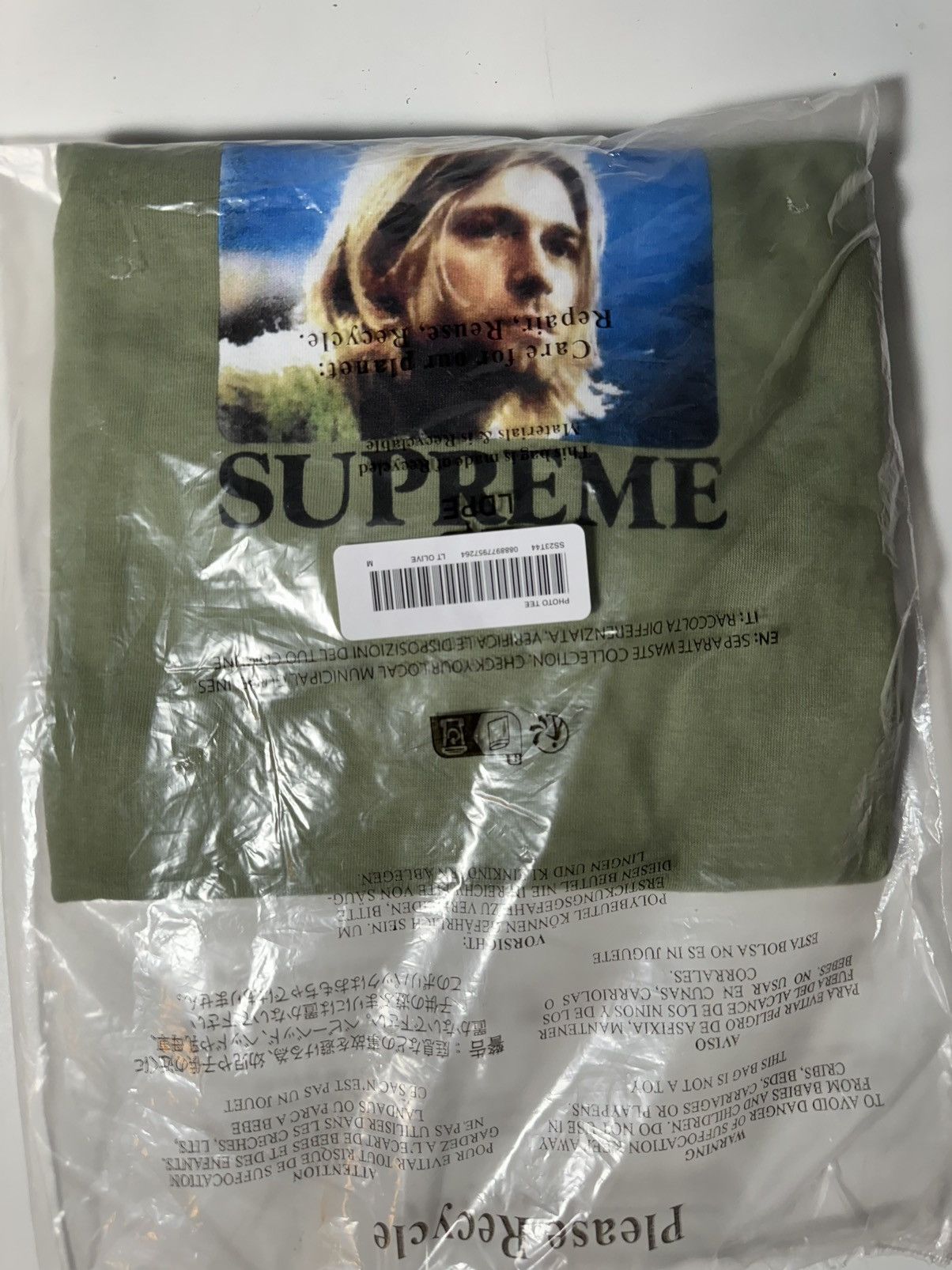 Kurt Cobain × Supreme Supreme Kurt Cobain Tee Shirt olive size 