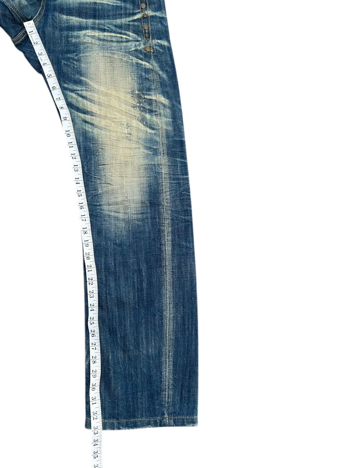Kapital Vintage Blue Starnik Punk Bondage Faded Denim Jeans Size US 32 / EU 48 - 23 Thumbnail