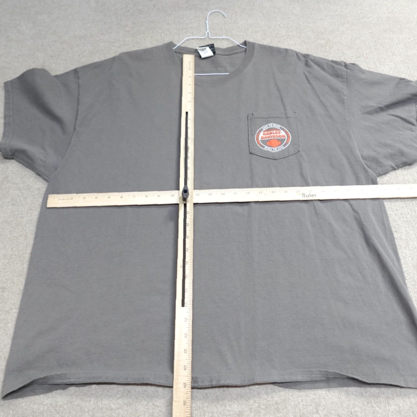 Harley Davidson Harley-Davidson Shirt 3XL Gray Cowboy of Austin Texas Double-Sided Crew Neck Short Sleeve T-Shirt Men Size US XXL / EU 58 / 5 - 3 Thumbnail