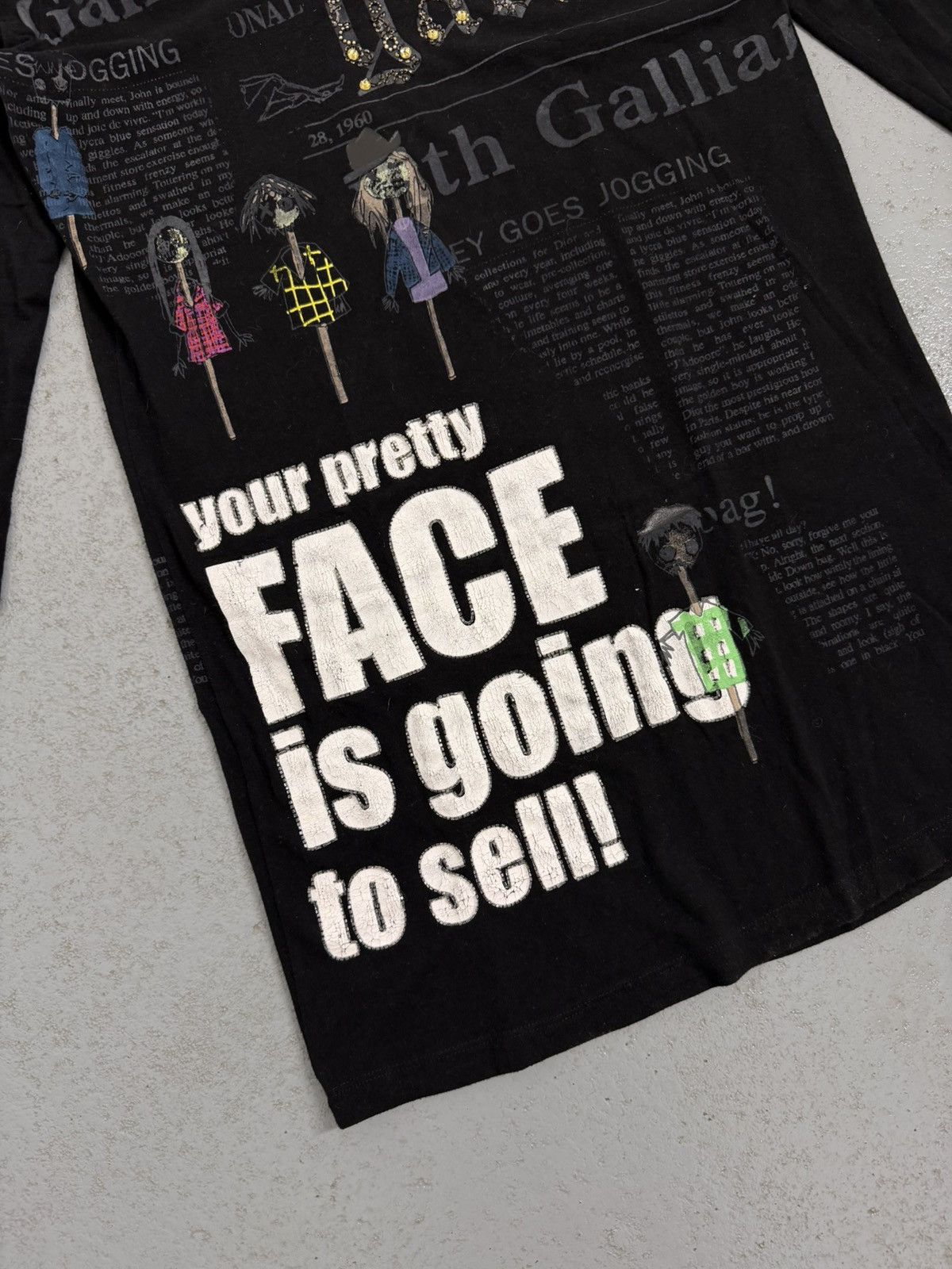 John Galliano Vintage 00s John Galliano Your Pretty Face is Going To Sell Size S / US 4 / IT 40 - 2 Thumbnail
