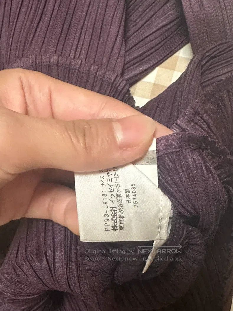 Issey Miyake Issey Miyake Long-Sleeve Violet Top Size L / US 10 / IT 46 - 3 Thumbnail