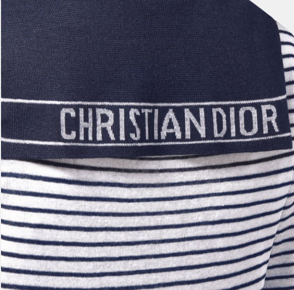 Dior o1w1db10925 444S67 Dioriviera Sweater in White/Navy Blue Size XS / US 0-2 / IT 36-38 - 3 Thumbnail