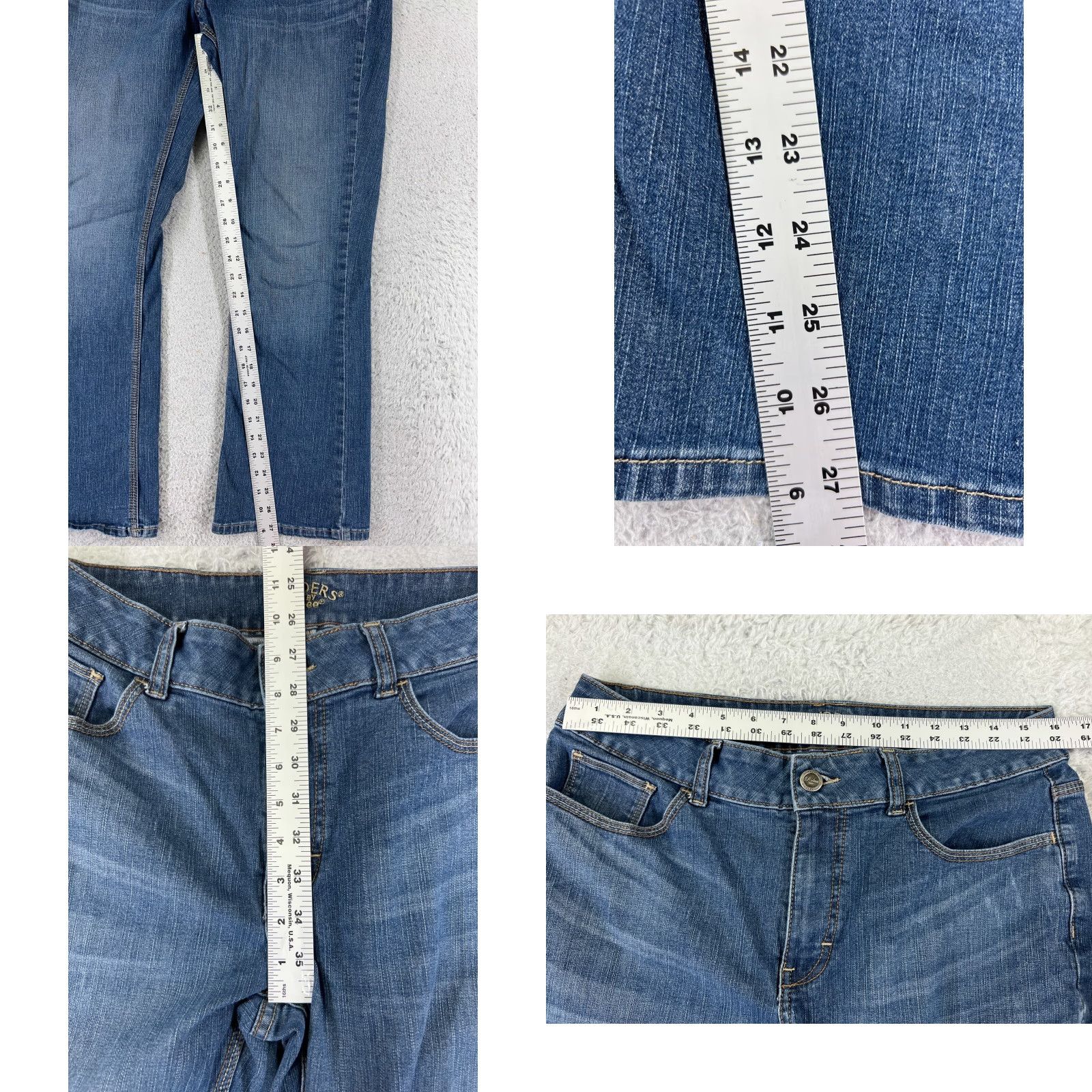 Lee Vintage Lee Women’s Bootcut Jeans 12 Blue Denim Cotton Blend Stretch Mid Rise Casual Travel Workwear Size 34" / US 12 / IT 48 - 8 Thumbnail