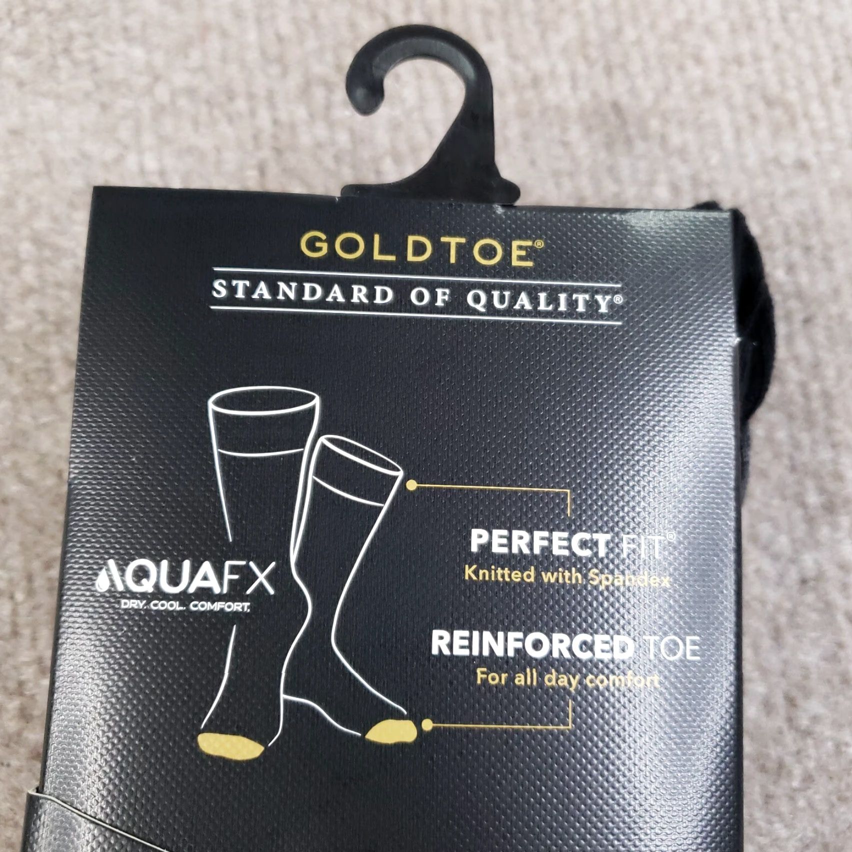 Vintage GOLD TOE AquaFX Double Argyle Crew Socks Mens 6-12.5 Black Gray 3 Pairs - 3 Pack, Classic Argyle, Cotton Blend, Crew Length, Full Toe, Men Size ONE SIZE - 5 Thumbnail
