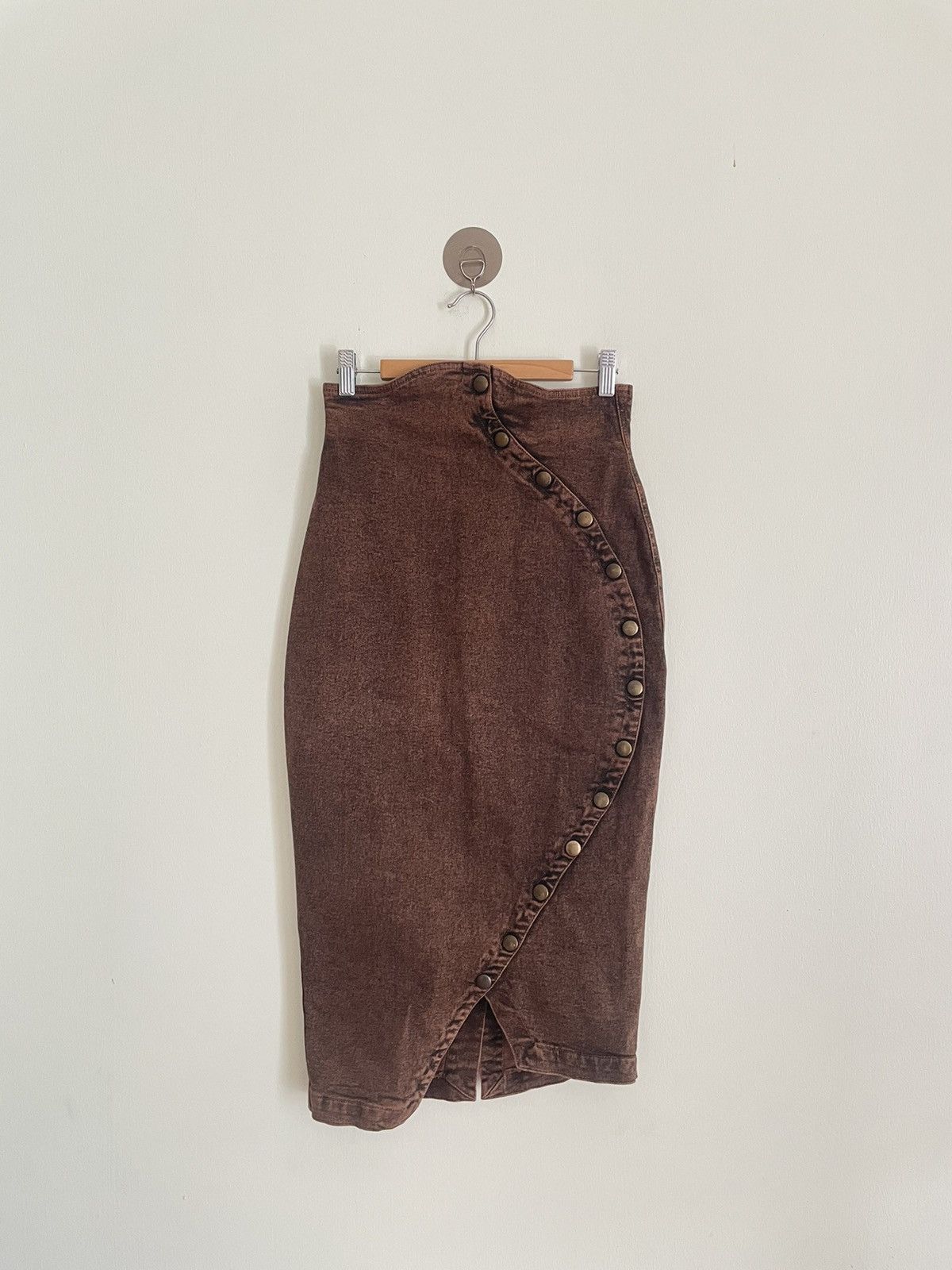 image of Italian Designers Pancaldi J.women Skirt in Dark Gold, Women's (Size 26)