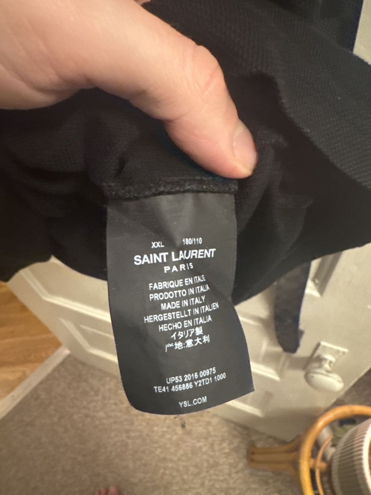 Saint Laurent Paris Saint Laurent Paris calfskin polo Size US L / EU 52-54 / 3 - 3 Thumbnail