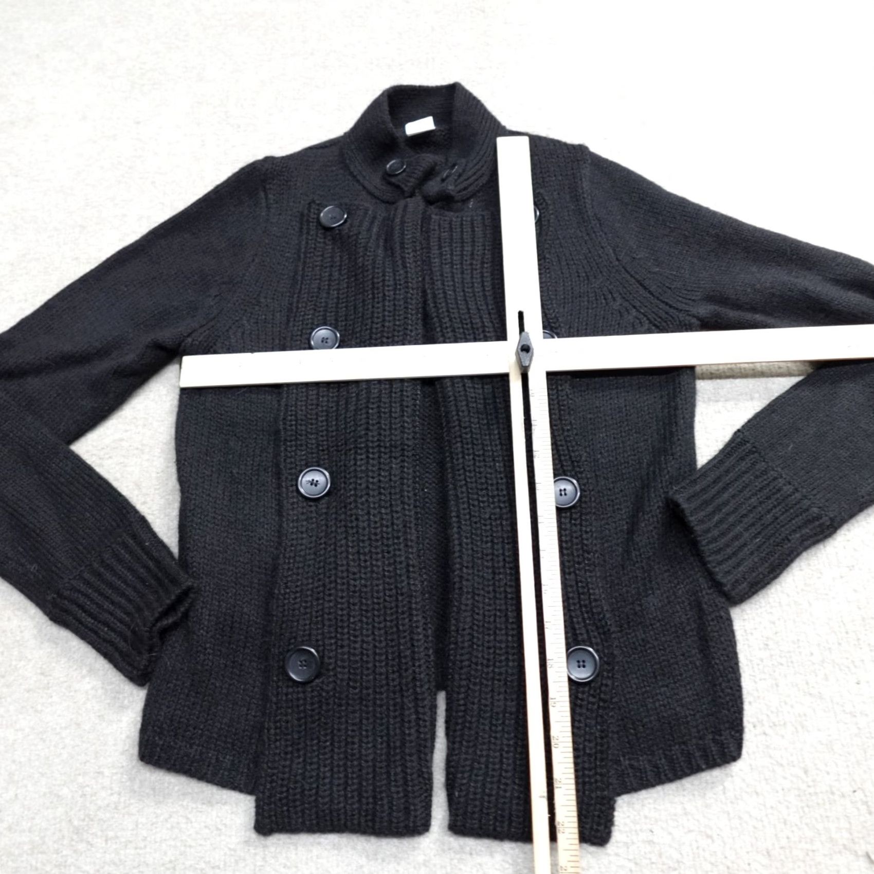 J.Crew J.Crew Sweater Cardigan Black Open Front Superfine Alpaca Merino Womens S Small Mock Neck Raglan Sleeve Knit Open Front Cardigan Womens BlackJ.Crew Size S / US 4 / IT 40 - 4 Thumbnail