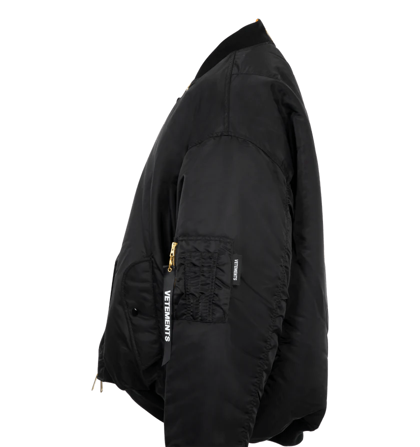 Vetements o1h1sh10525 Double Zip Bomber Jacket in Black Size US L / EU 52-54 / 3 - 3 Thumbnail