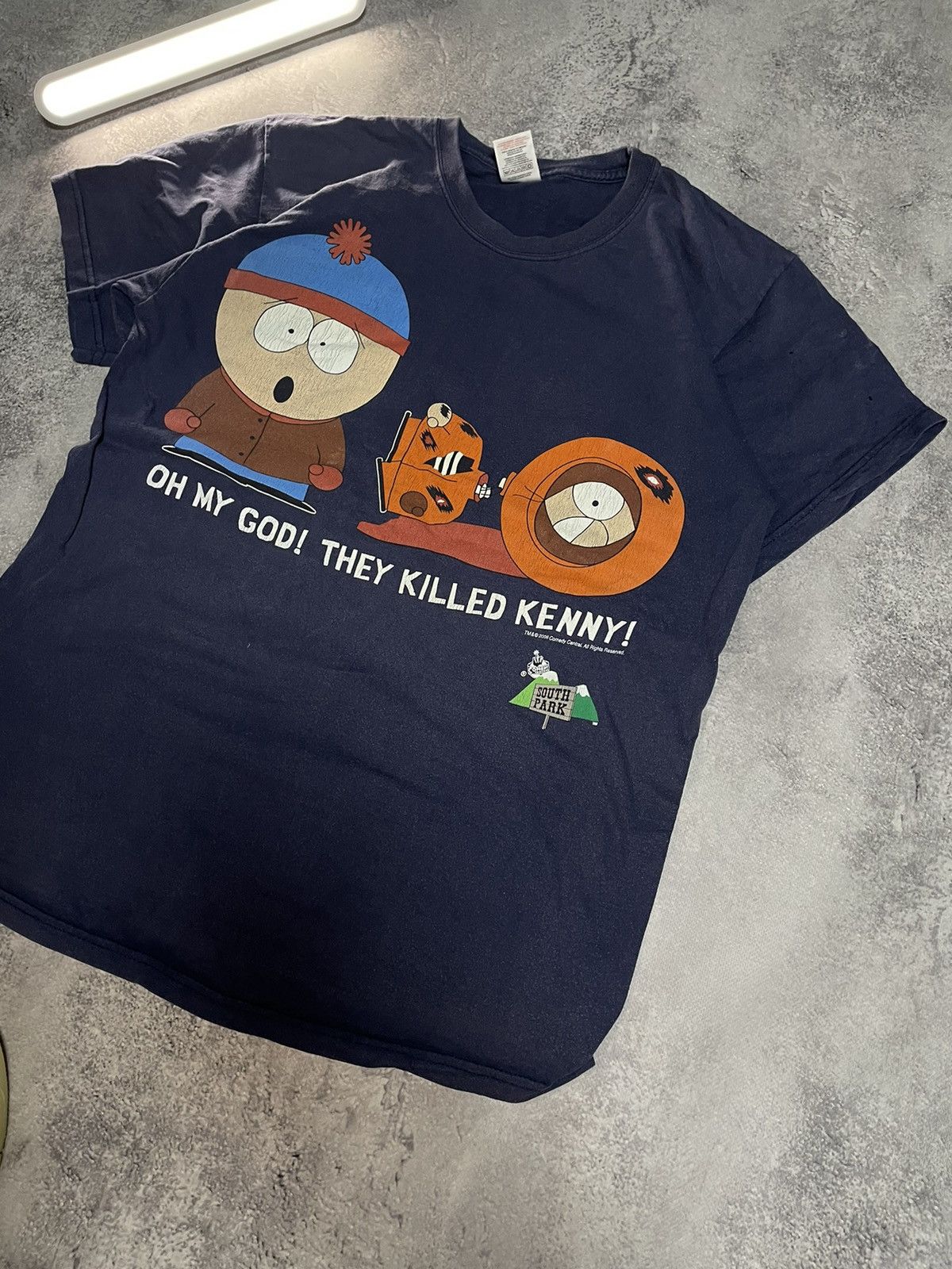 Cartoon Network Vtg 1998 Y2K South Park They Killed Kenny Graphic Tee Rare Size US M / EU 48-50 / 2 - 2 Thumbnail
