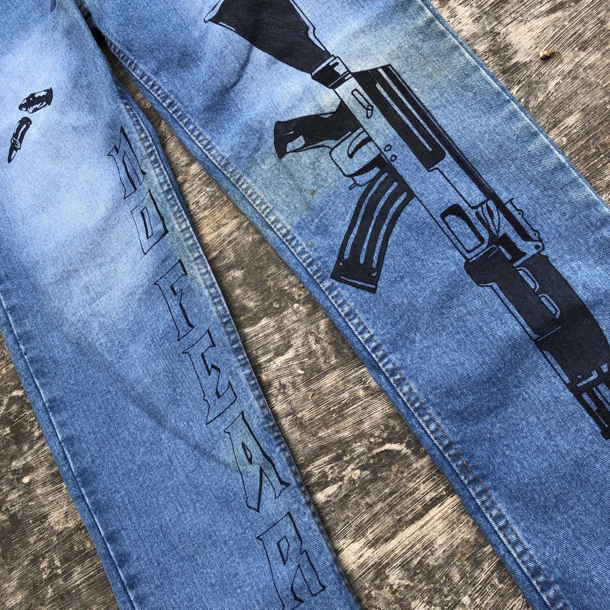 Other Jeans Haindpainted custom “No Fear” Size US 30 / EU 46 - 1 Thumbnail