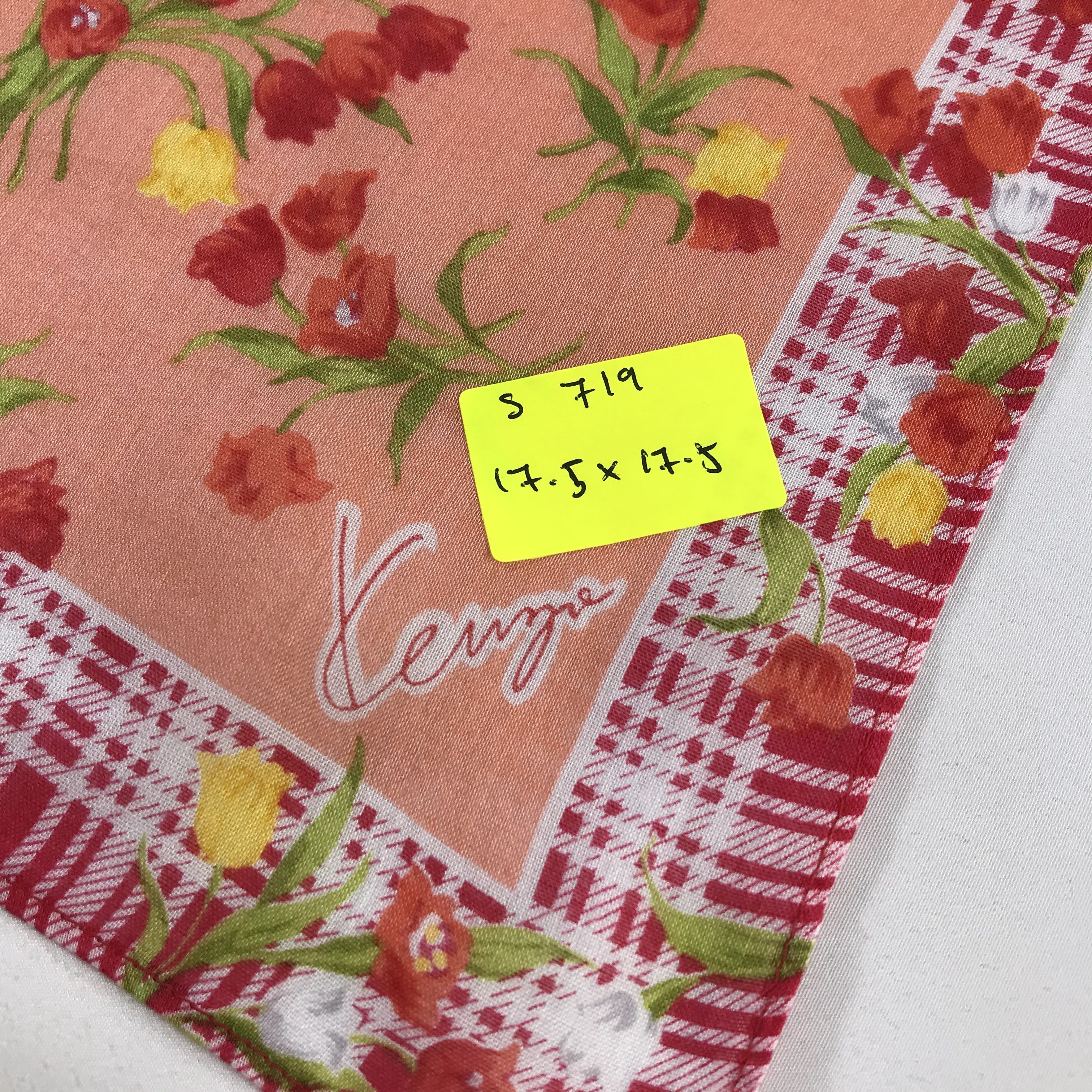 Kenzo × Vintage Kenzo Bandana / Handkerchief / Neckerchief - S719 Size ONE SIZE - 5 Thumbnail