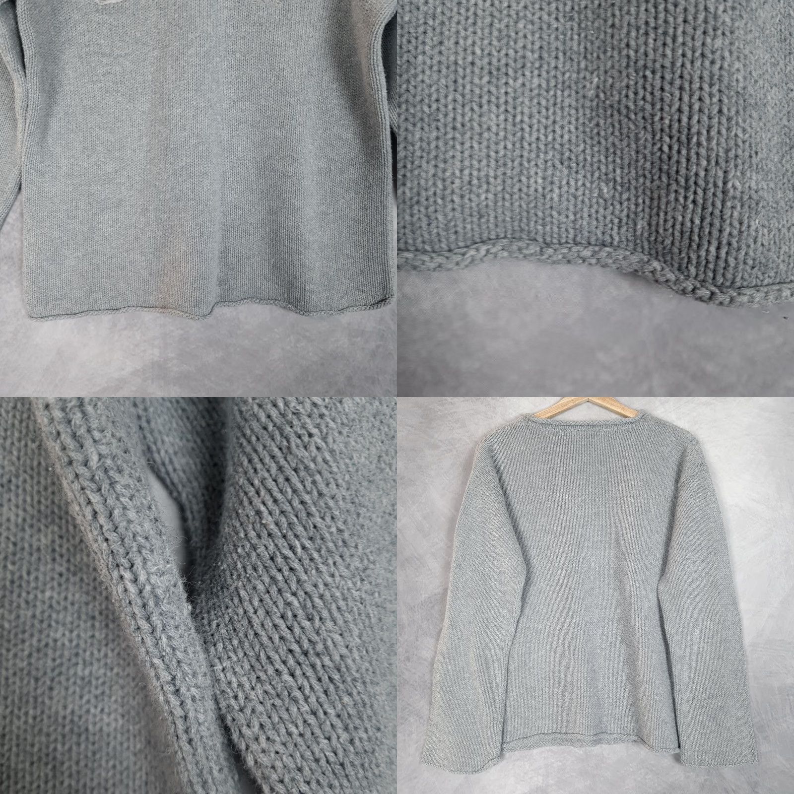 DKNY VINTAGE DKNY Sweater Womens Large Gray Logo V-Neck Knit Pullover Relaxed 90s Mens Womens Size L / US 10 / IT 46 - 8 Thumbnail