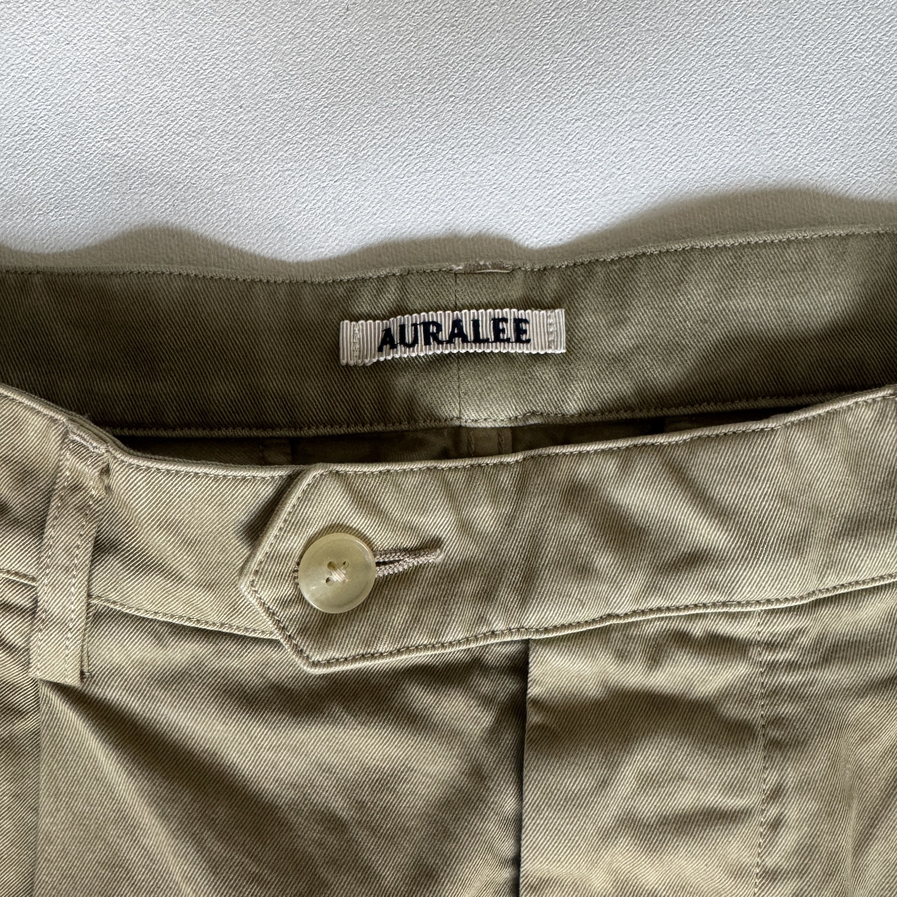 Auralee AURALEE Garment-Dyed Finx Light Chino One-Tuck Wide Pants Size US 32 / EU 48 - 4 Thumbnail