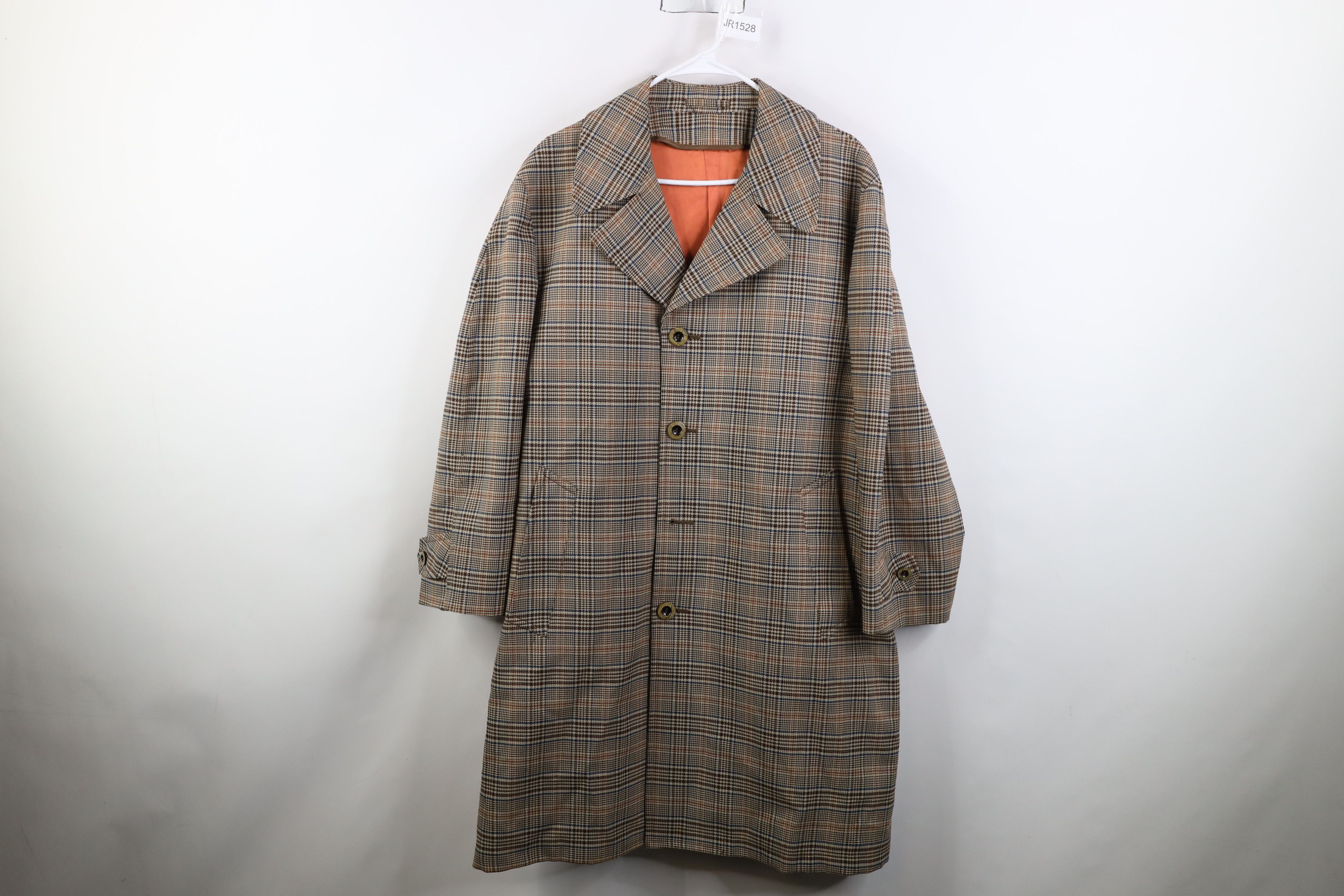 Vintage Vintage 60s 70s Streetwear Houndstooth Plaid Trench Coat USA Size US XXL / EU 58 / 5 - 1 Thumbnail