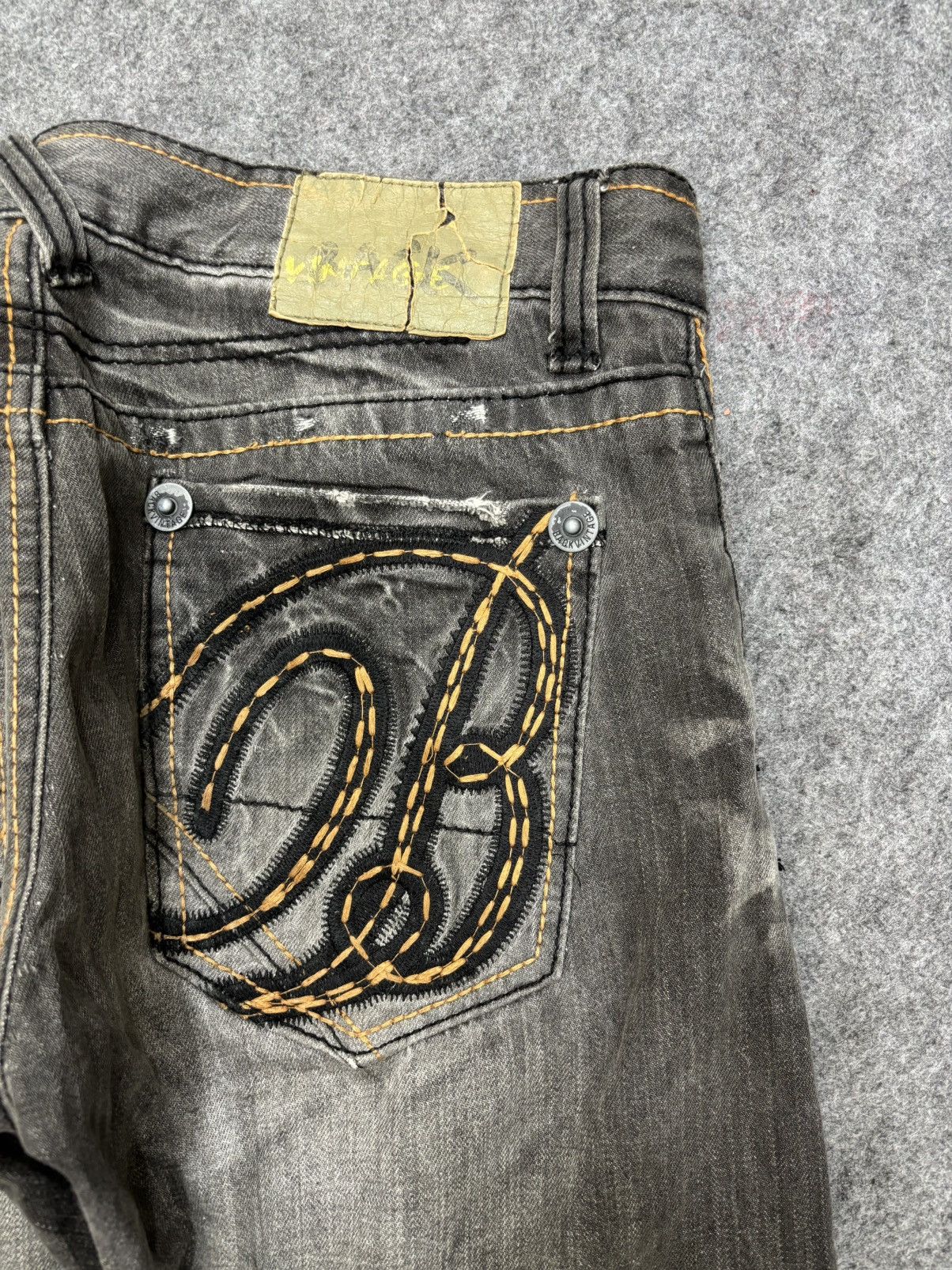 Japanese Brand 💥Twisted Leg💥Back Vtg Trim Co Sick Fades Mild Denim F668 Size US 34 / EU 50 - 19 Thumbnail