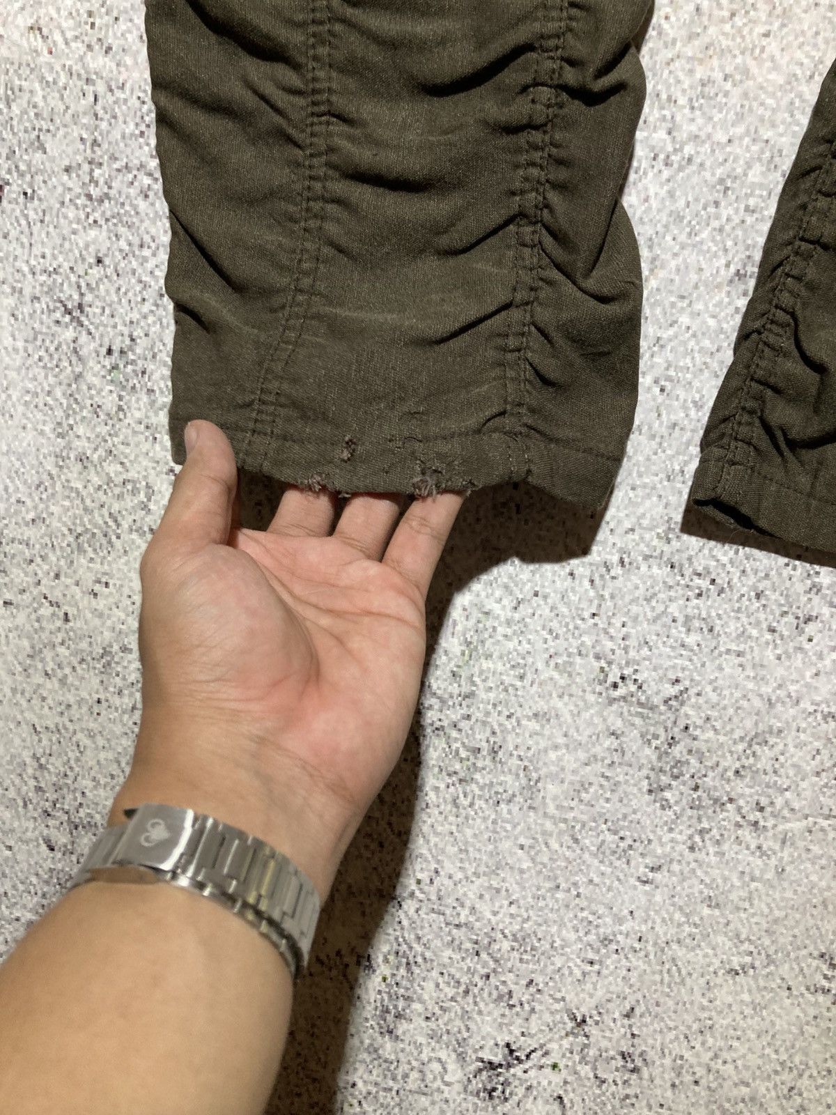 Japanese Brand 2000s Japanese Brand Ruched Pants Punk Lgb Style Green Army Size US 26 / EU 42 - 9 Thumbnail