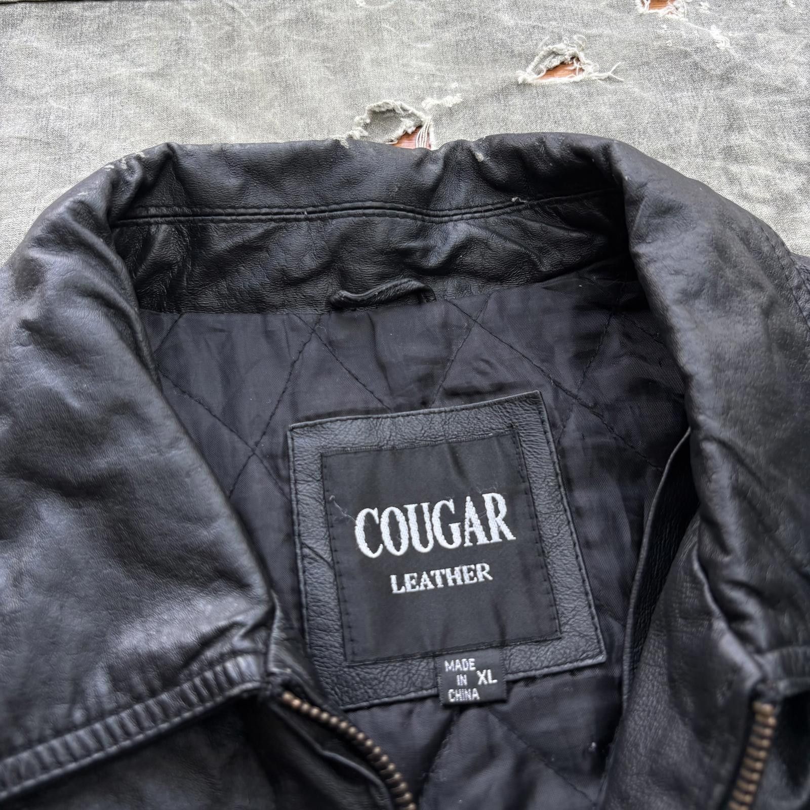 Vintage Vintage 90s Black Leather Grunge Skate Flight Bomber Jacket Size US XL / EU 56 / 4 - 2 Thumbnail