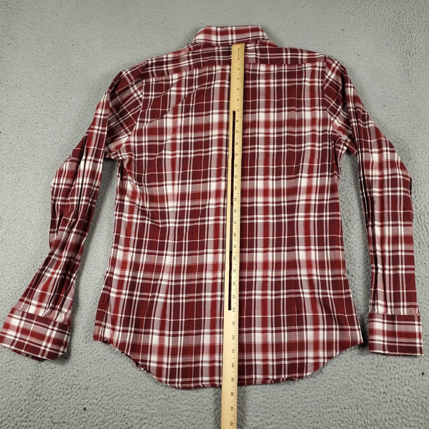 Express Express Shirt Mens Button-Up Plaid Long Sleeve Red Medium Size US M / EU 48-50 / 2 - 3 Thumbnail