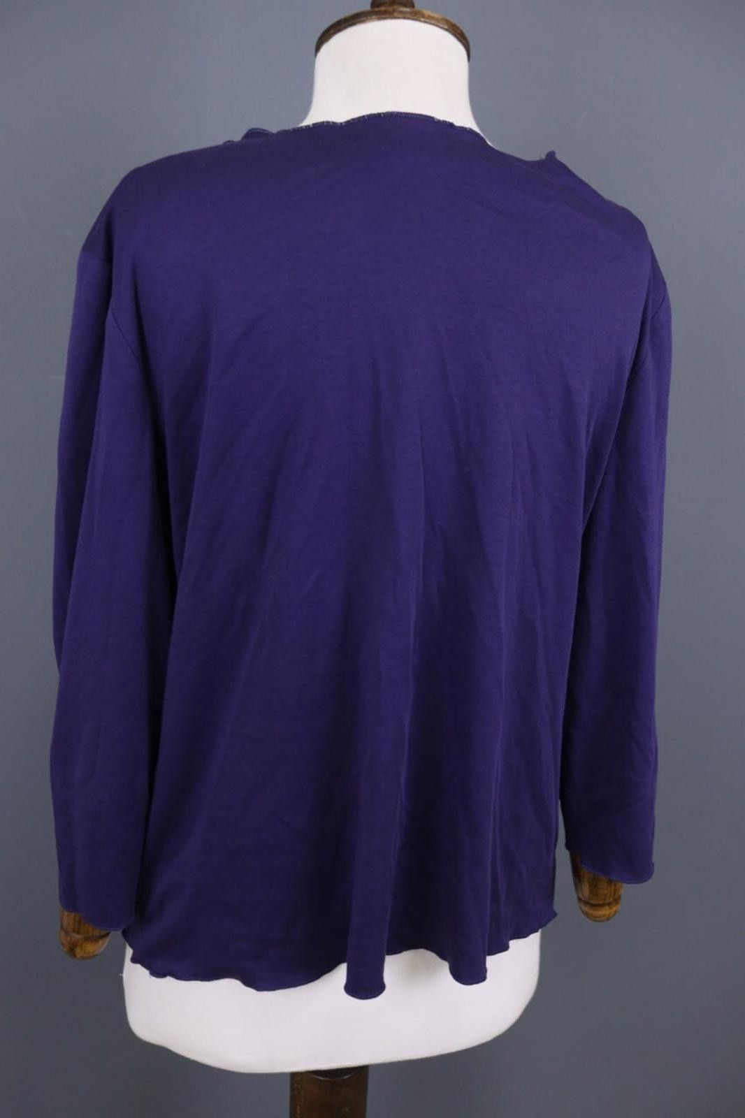 Designer PERUVIAN CONNECTION Purple Pima Shirt Blouse Size XL Size XL / US 12-14 / IT 48-50 - 11 Thumbnail