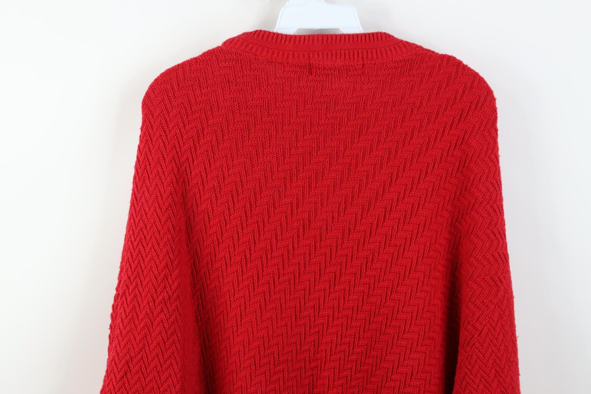 Vintage Vintage 90s Streetwear Zig Zag Hand Framed Cotton Sweater Size US L / EU 52-54 / 3 - 9 Thumbnail