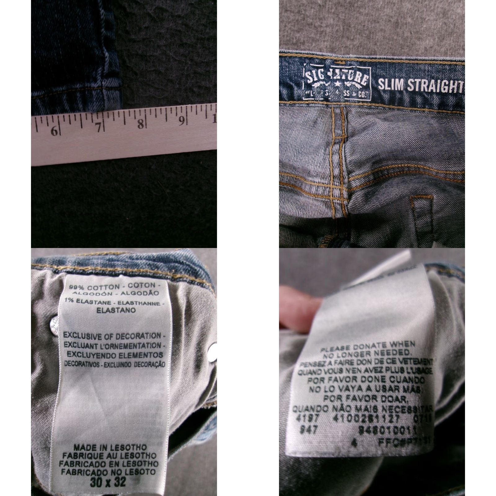 Levi's VINTAGE Levi's Jeans Men 30X32 Blue Slim Straight 80s 90s Distressed Signature Denim USA Leather Logo Western Workwear Mens Size US 30 / EU 46 - 8 Thumbnail