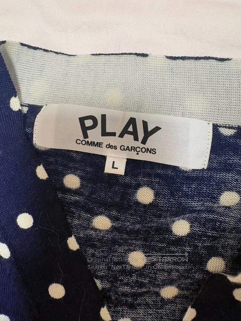 Comme des Garcons Comme Des Garcons Navy Blue Polka Dot Black Heart Size L / US 10 / IT 46 - 2 Thumbnail
