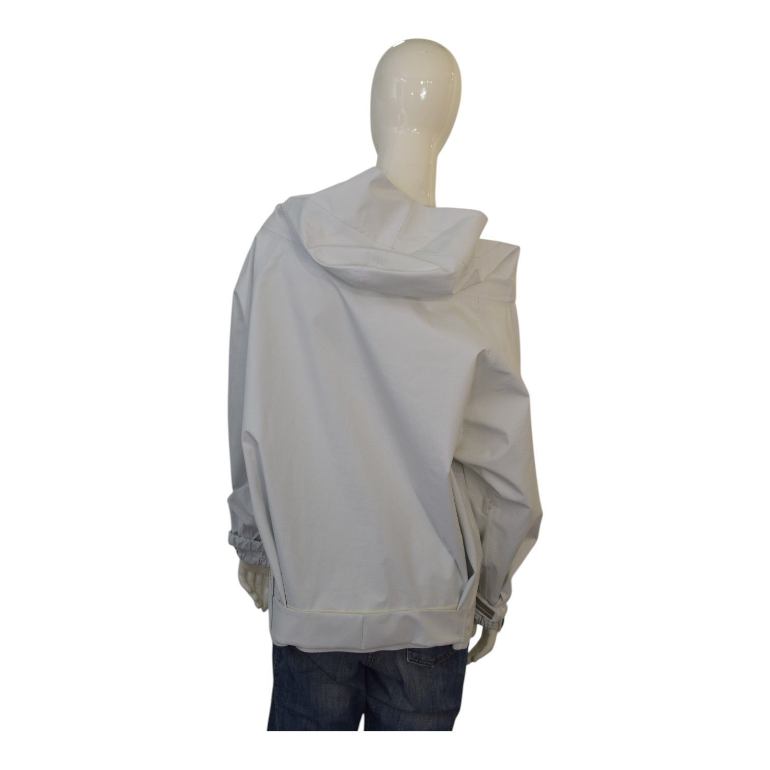 Prada PRADA light gray printed raincoat windbreaker hooded size 44 Size M / US 6-8 / IT 42-44 - 2 Thumbnail