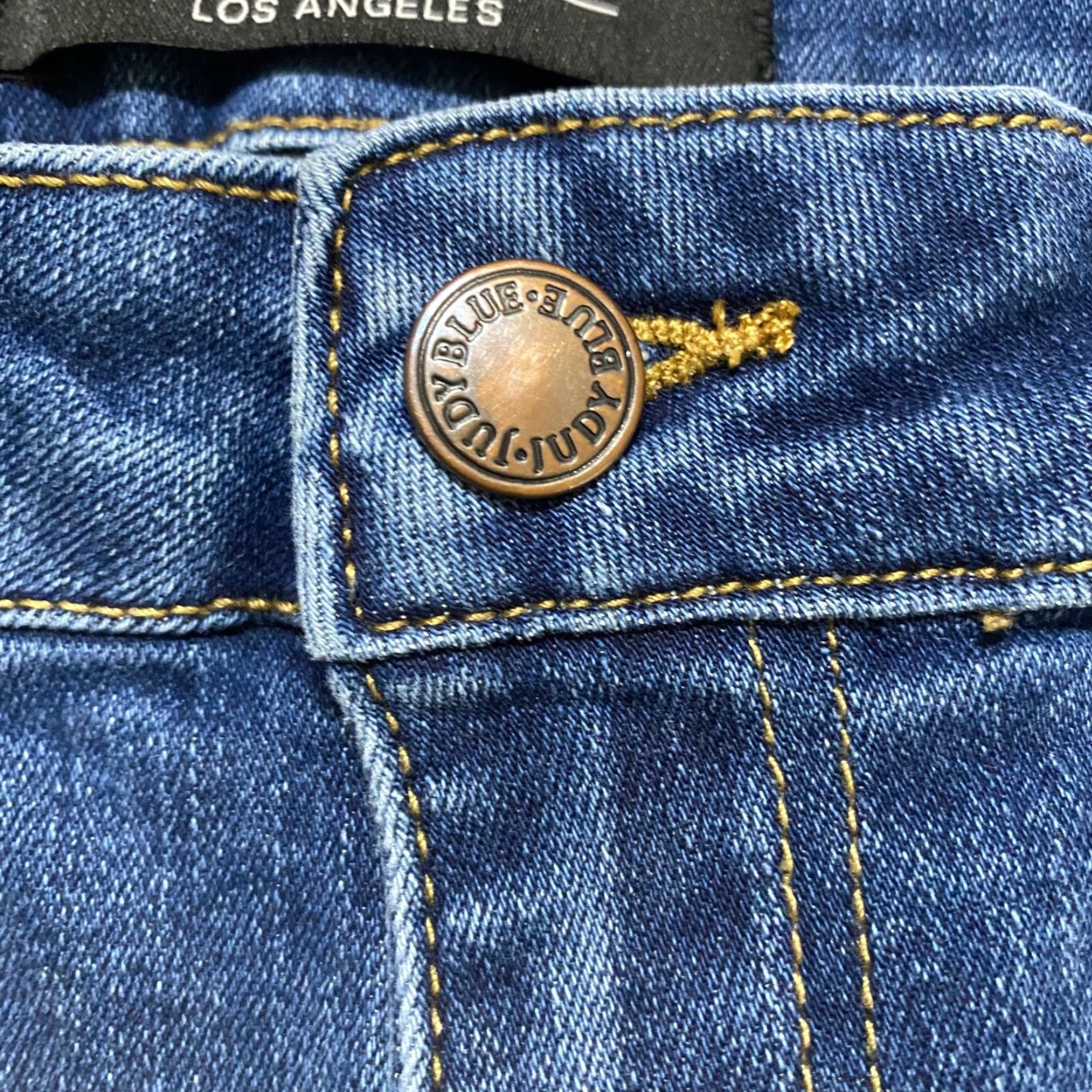 Denime Judy Blue Womens 27 Jeans Shorts Blue Denim Mid Rise Inseam 3" Distressed Casual Summer Everyday Regular Women Size 27" / US 4 / IT 40 - 4 Thumbnail