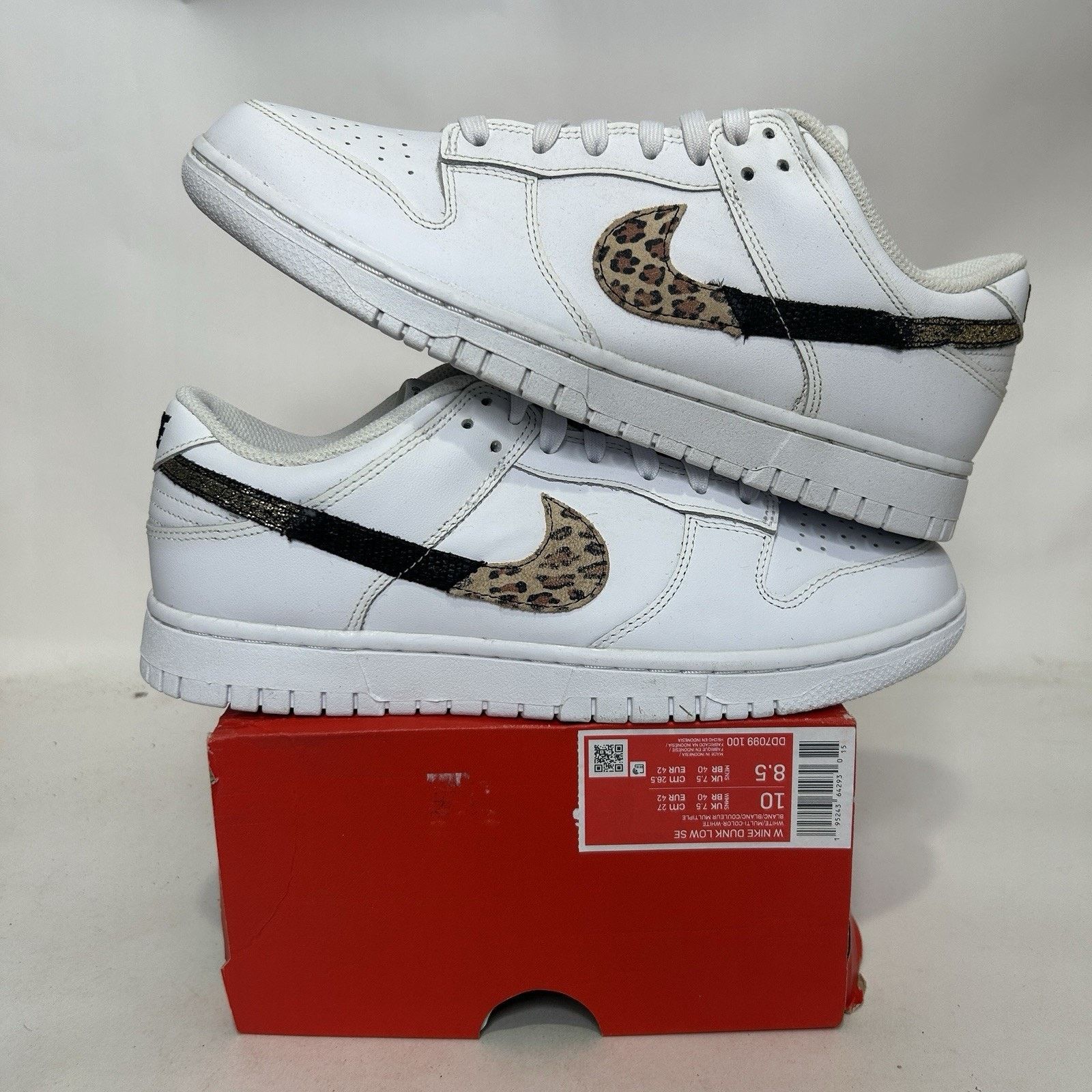 Nike Nike Dunk Low SE WMNS Primal "White Leopard" Size US 10 / IT 40 - 1 Thumbnail